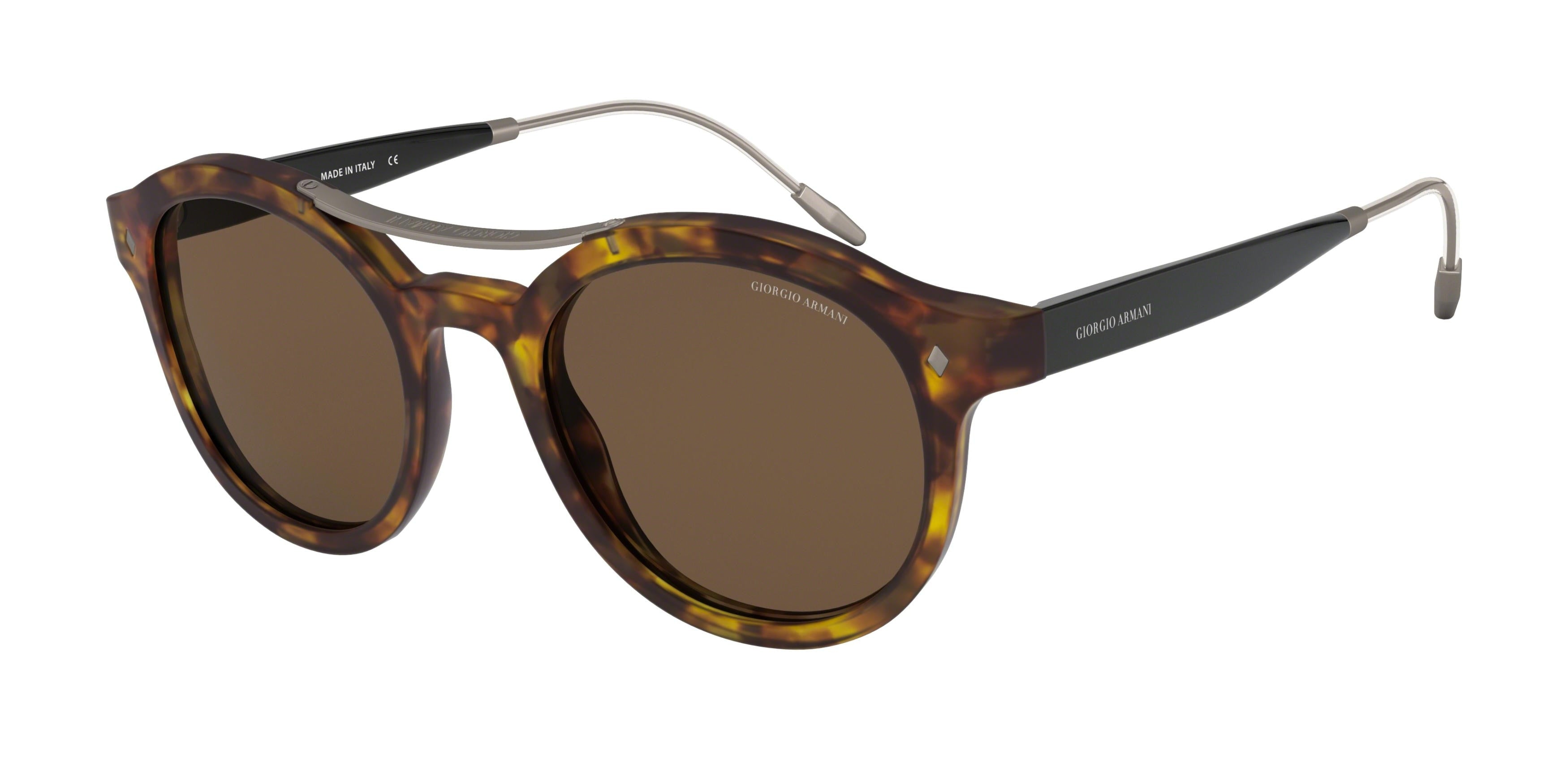 Giorgio Armani AR8119 Round Sunglasses 501173-Yellow Havana 50-145-21 - Color Map Tortoise