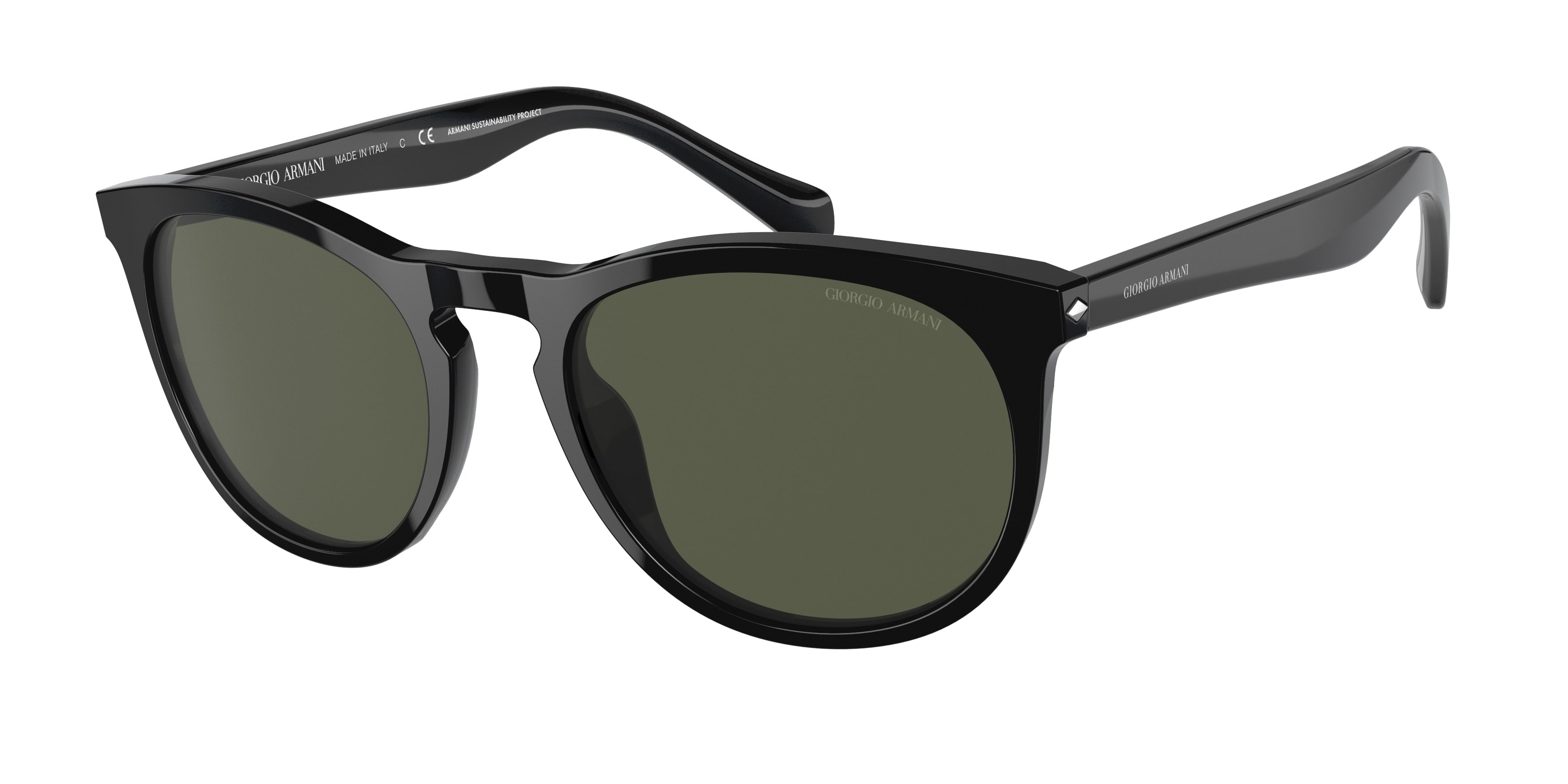 Giorgio Armani AR8149 Pillow Sunglasses 587531-Black 54-145-20 - Color Map Black