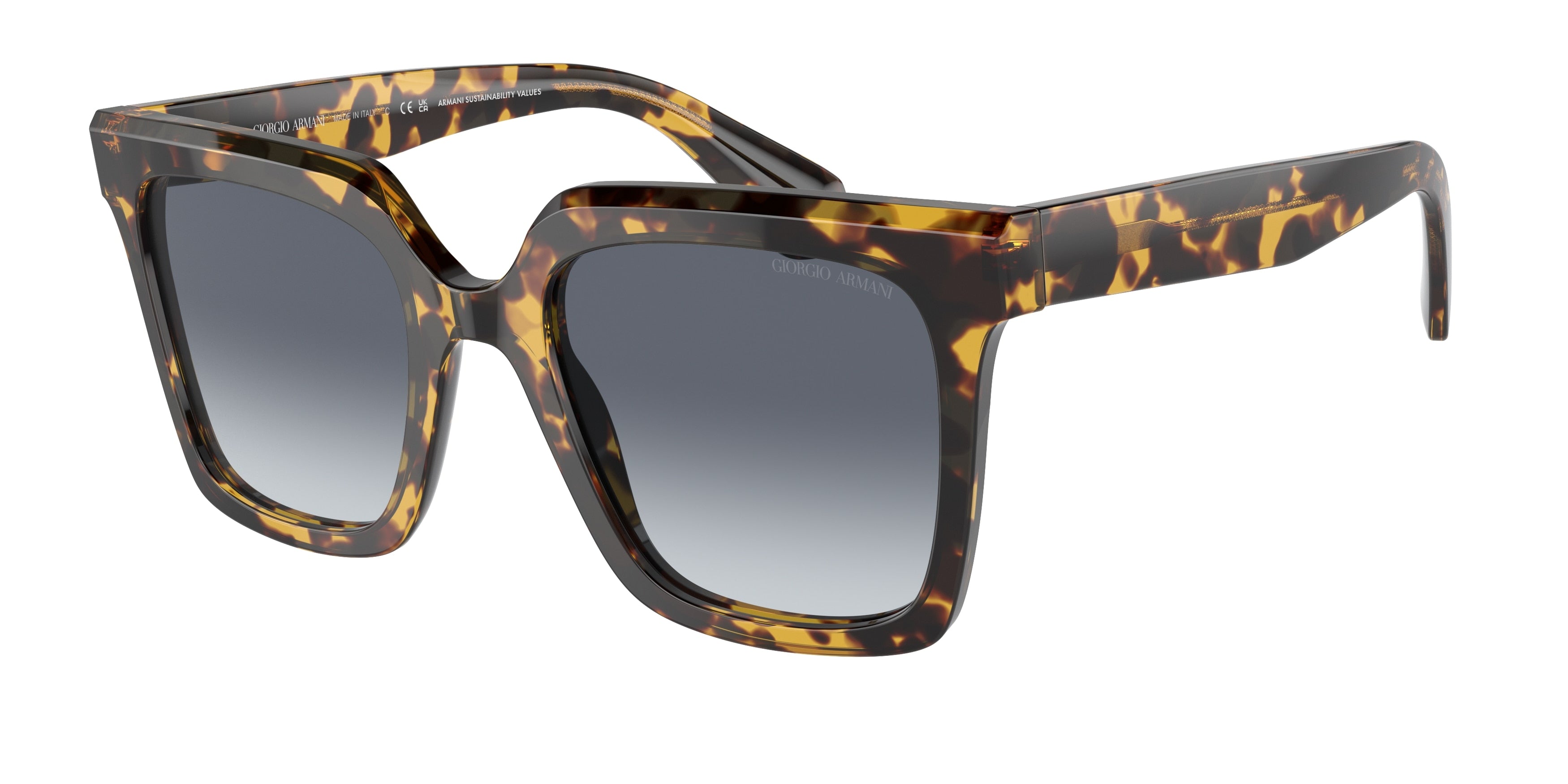 Giorgio Armani AR8156 Square Sunglasses 587486-Yellow Havana 52-140-21 - Color Map Tortoise