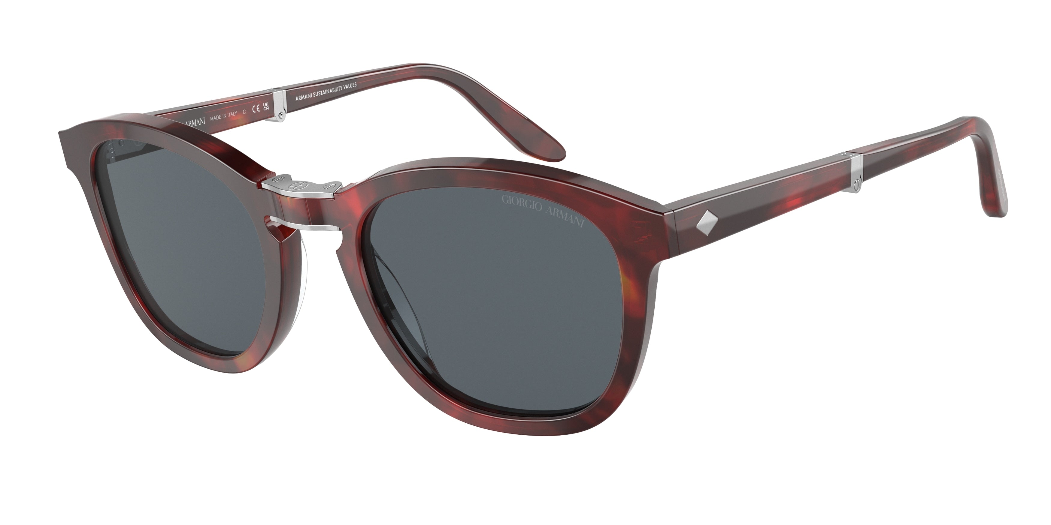 Giorgio Armani AR8170 Square Sunglasses 5862R5-Red Havana 51-145-22 - Color Map Tortoise