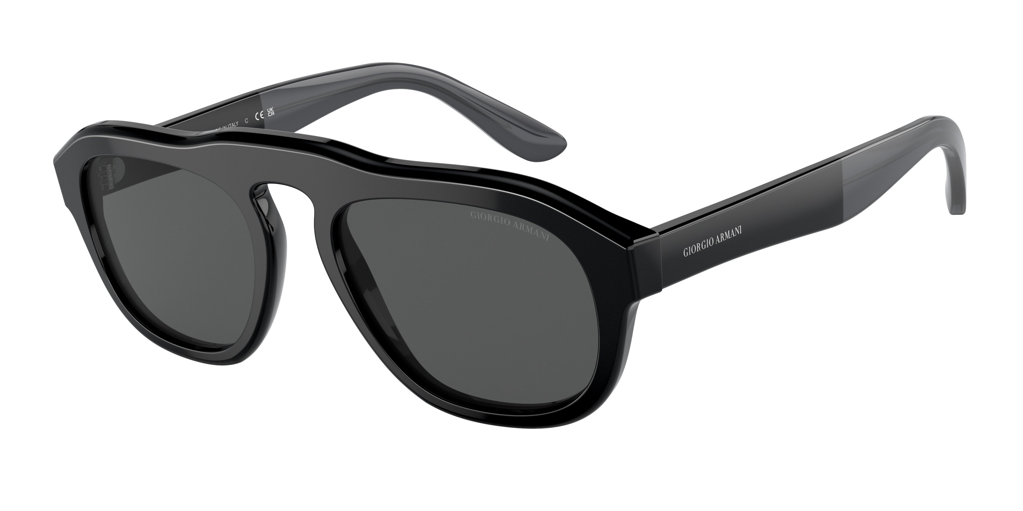 Giorgio Armani AR8173 Pillow Sunglasses 500187-Black 52-145-19 - Color Map Black
