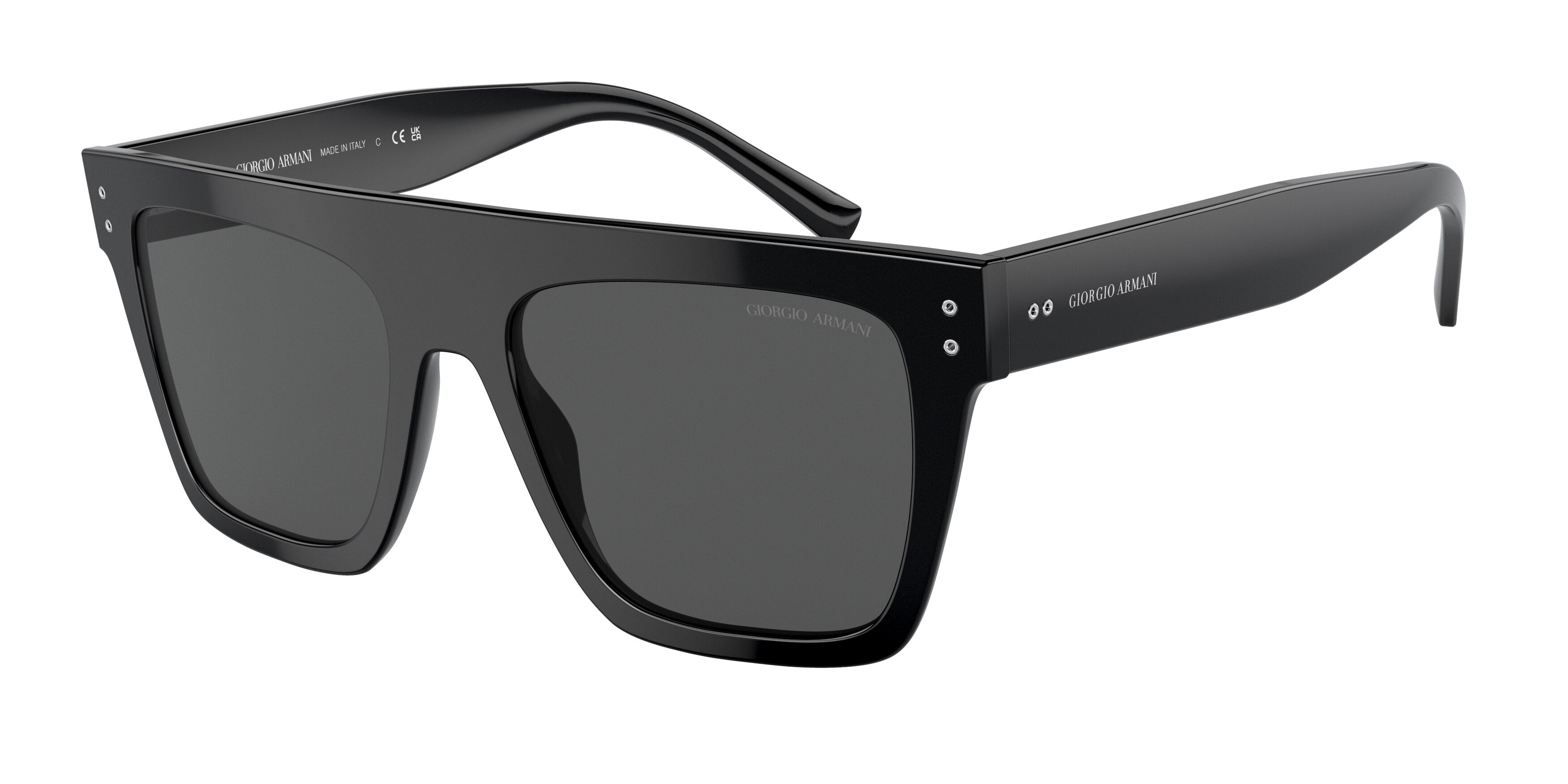Giorgio Armani AR8177 Square Sunglasses 500187-Black 52-145-18 - Color Map Black