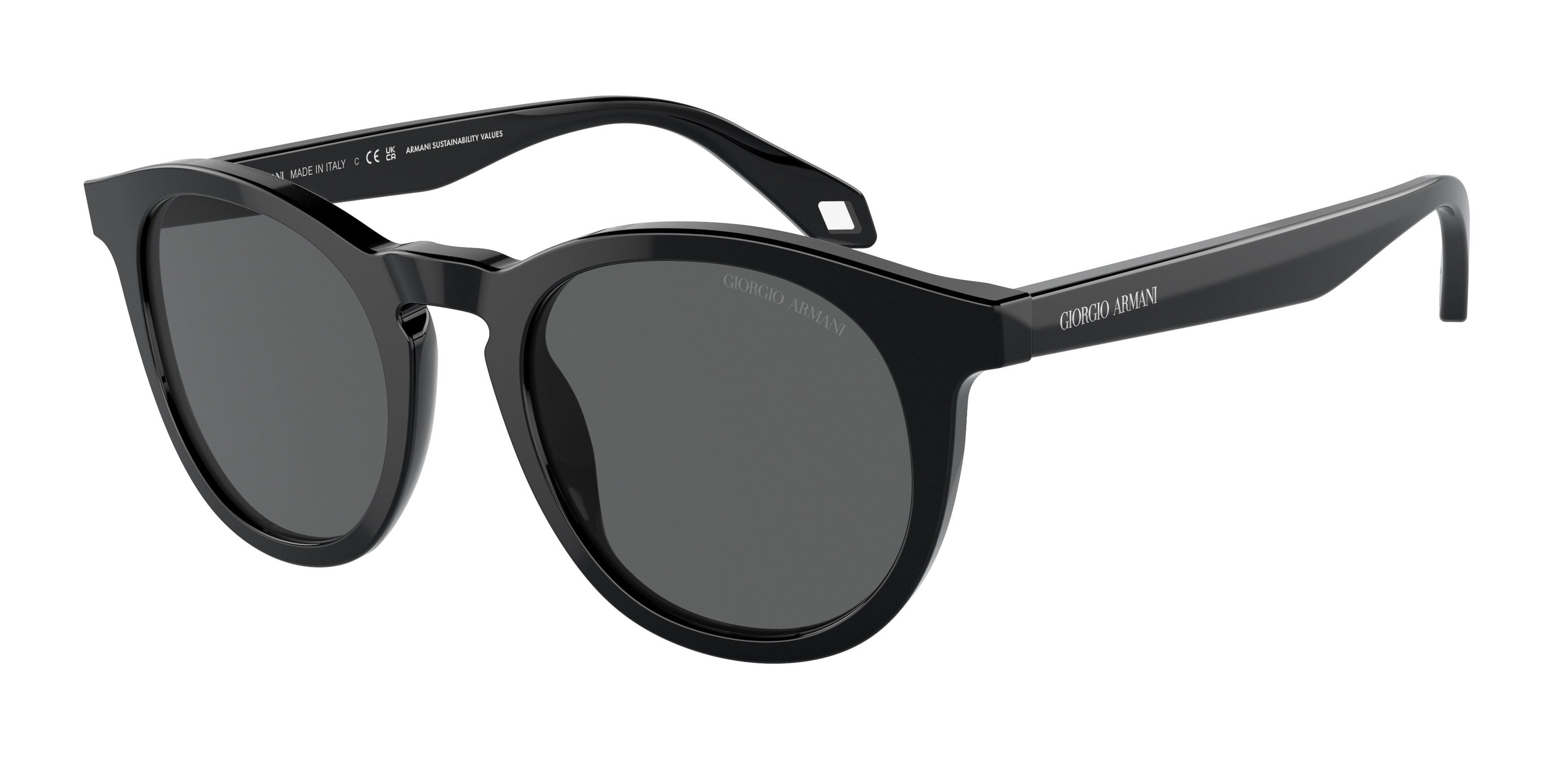 Giorgio Armani AR8192F Phantos Sunglasses 5875B1-Black 50-145-21 - Color Map Black