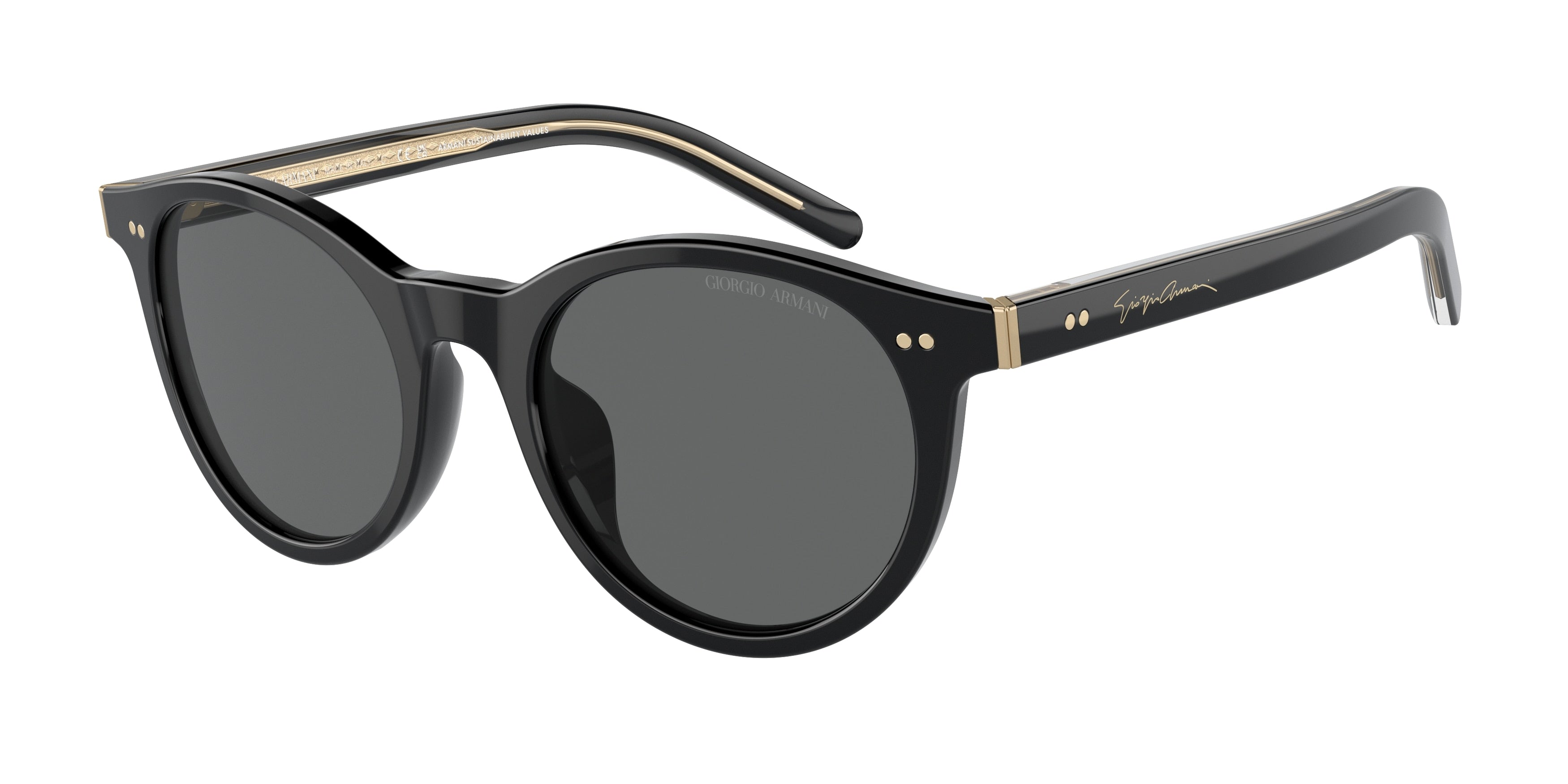 Giorgio Armani AR8199U Phantos Sunglasses 587587-Black 50-140-20 - Color Map Black