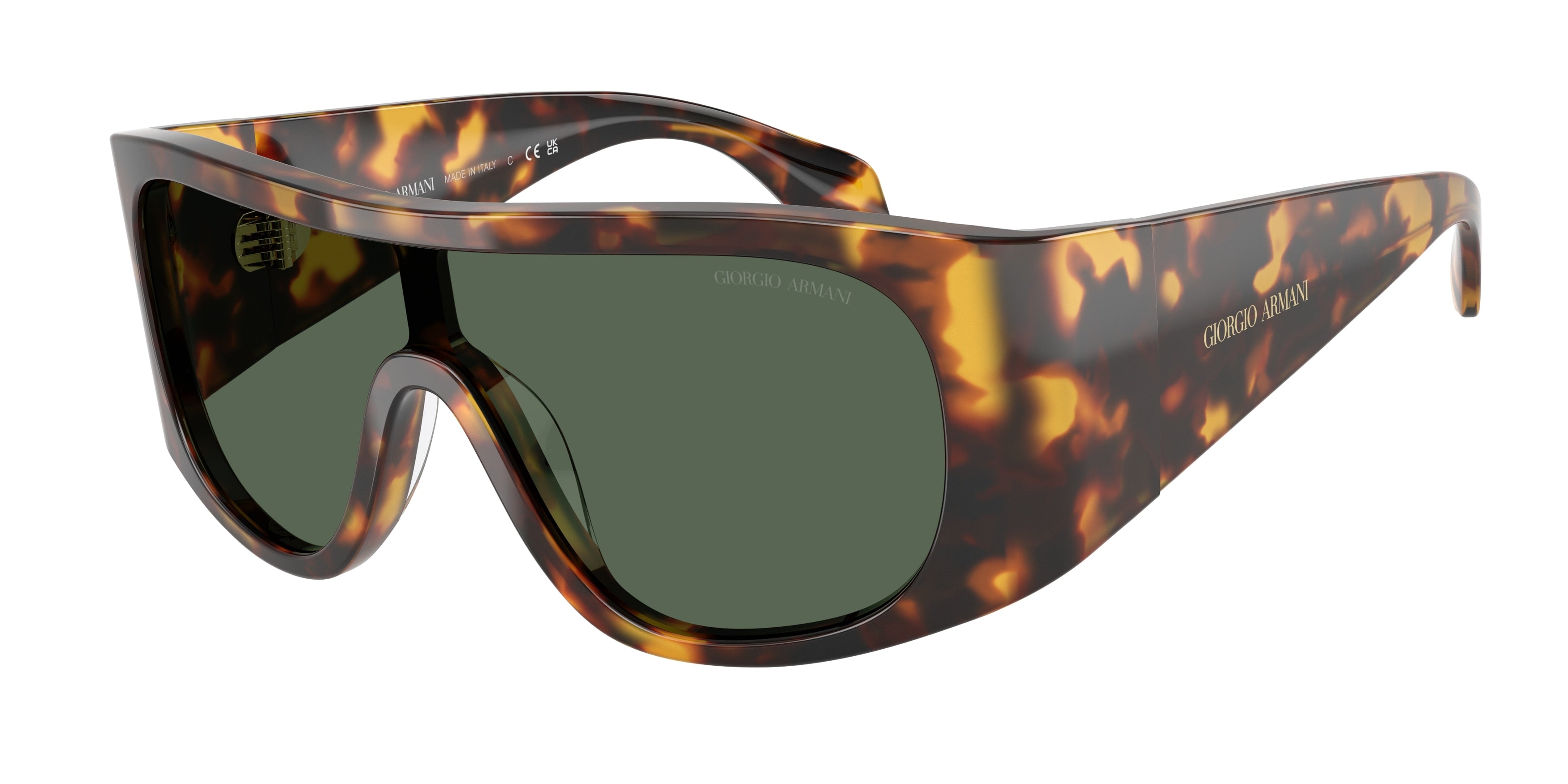 Giorgio Armani AR8222U Rectangle Sunglasses 509271-Havana 0-125-124 - Color Map Tortoise
