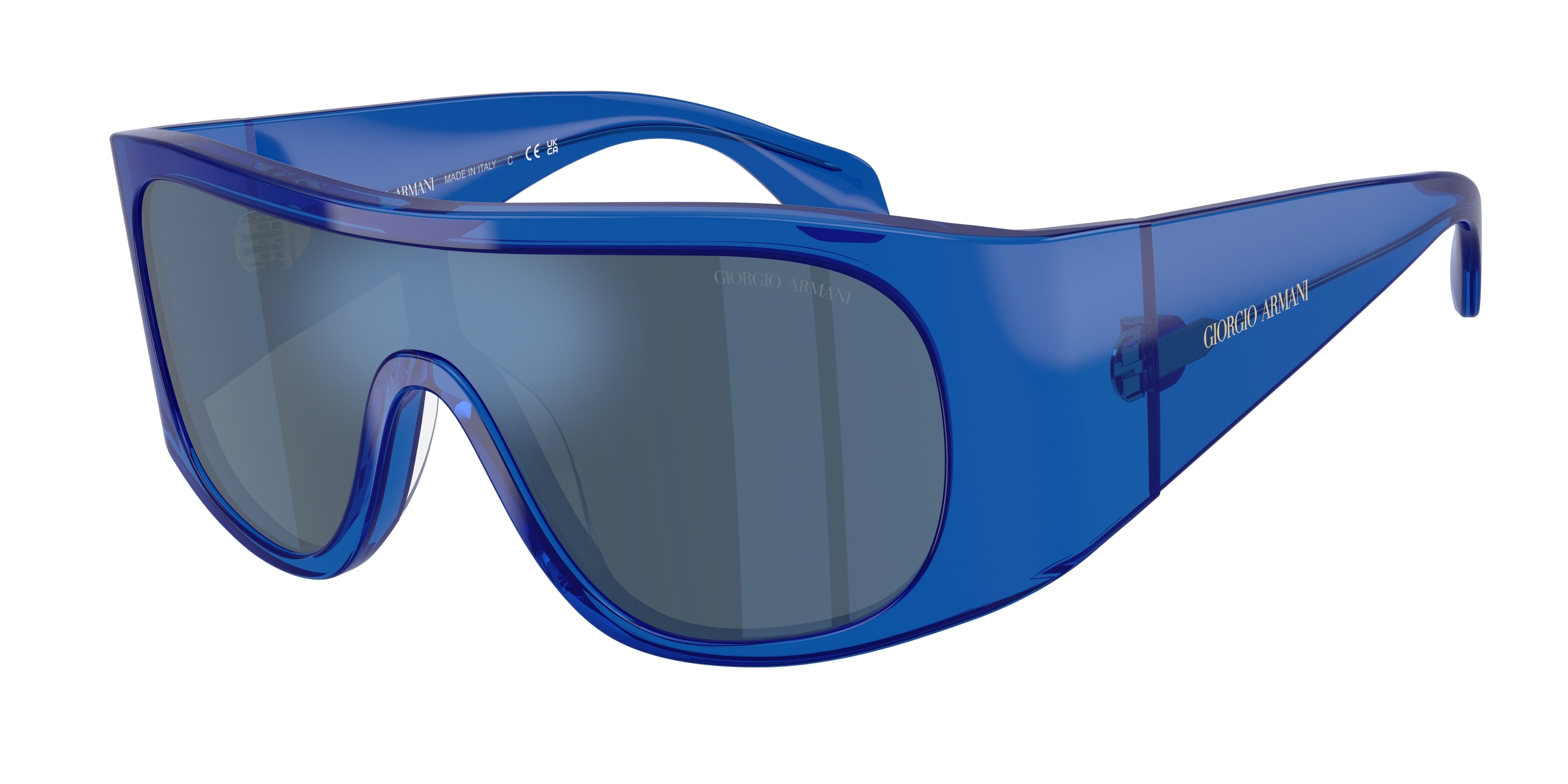 Giorgio Armani AR8222U Rectangle Sunglasses 619255-Transparent Blue 0-125-124 - Color Map Blue