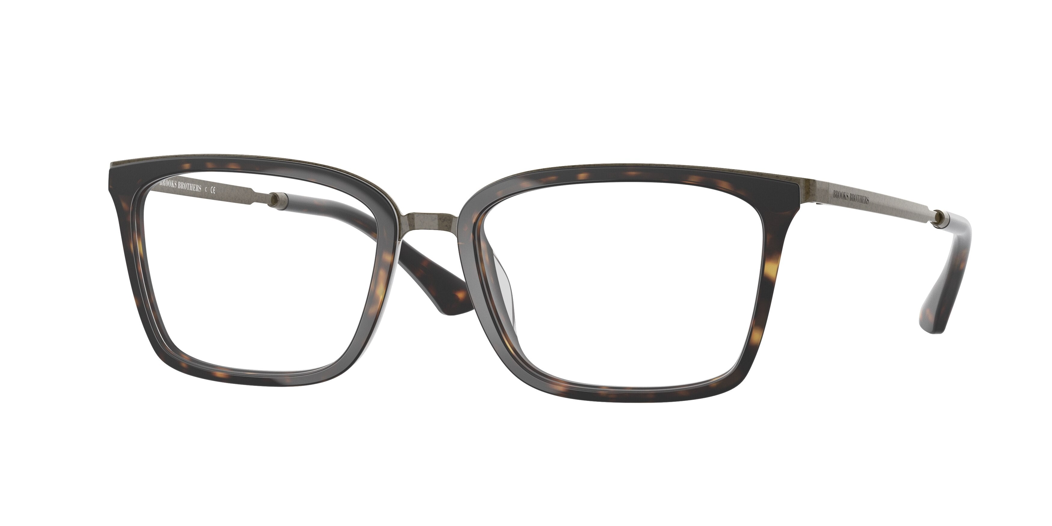 Brooks Brothers BB1088 Square Eyeglasses  6065-Matte Dark Tortoise 54-145-18 - Color Map Tortoise