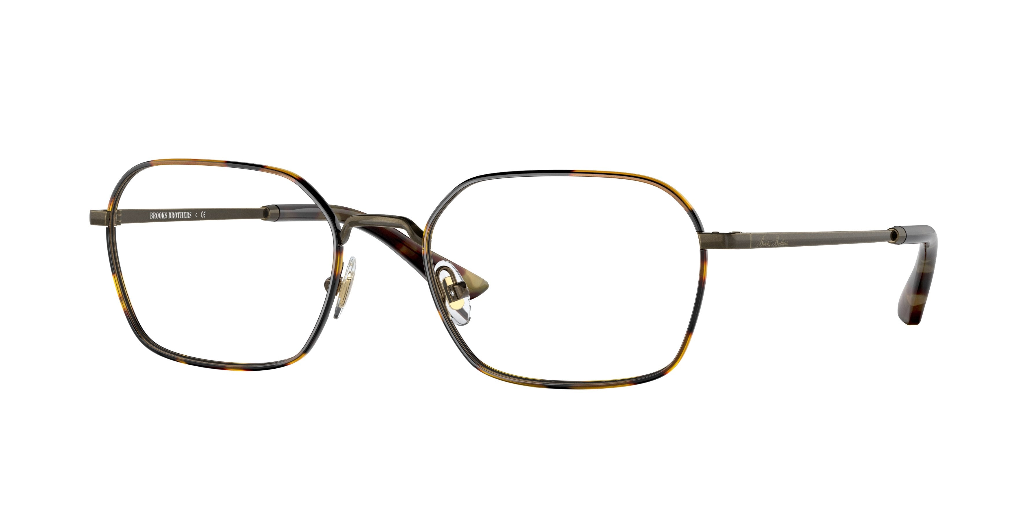 Brooks Brothers BB1090 Pillow Eyeglasses  1527-Tokyo Tortoise Windsor Rim 54-145-19 - Color Map Tortoise