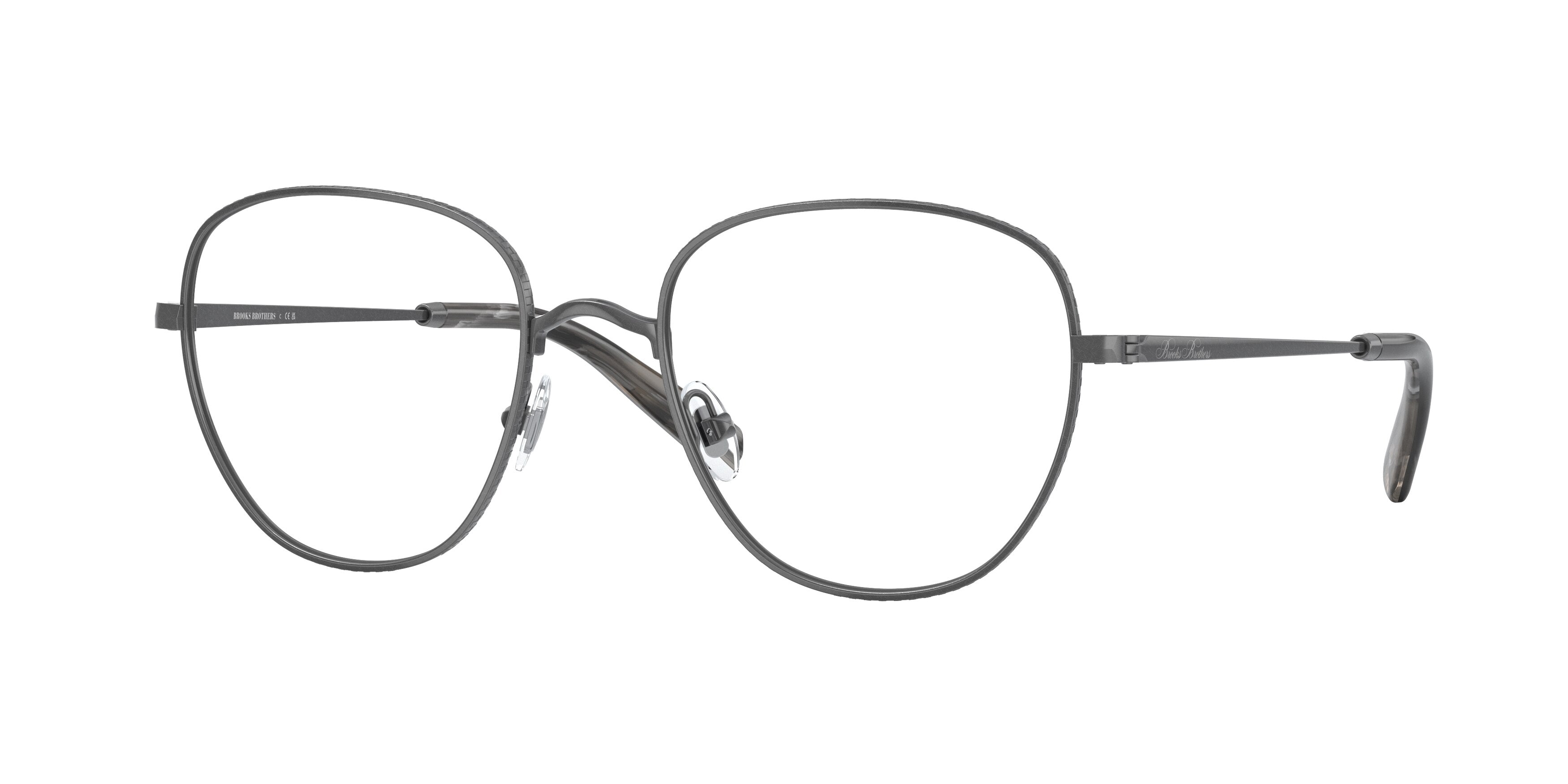 Brooks Brothers BB1103 Round Eyeglasses 1028-Antique Gunmetal 52-145-19 - Color Map Grey