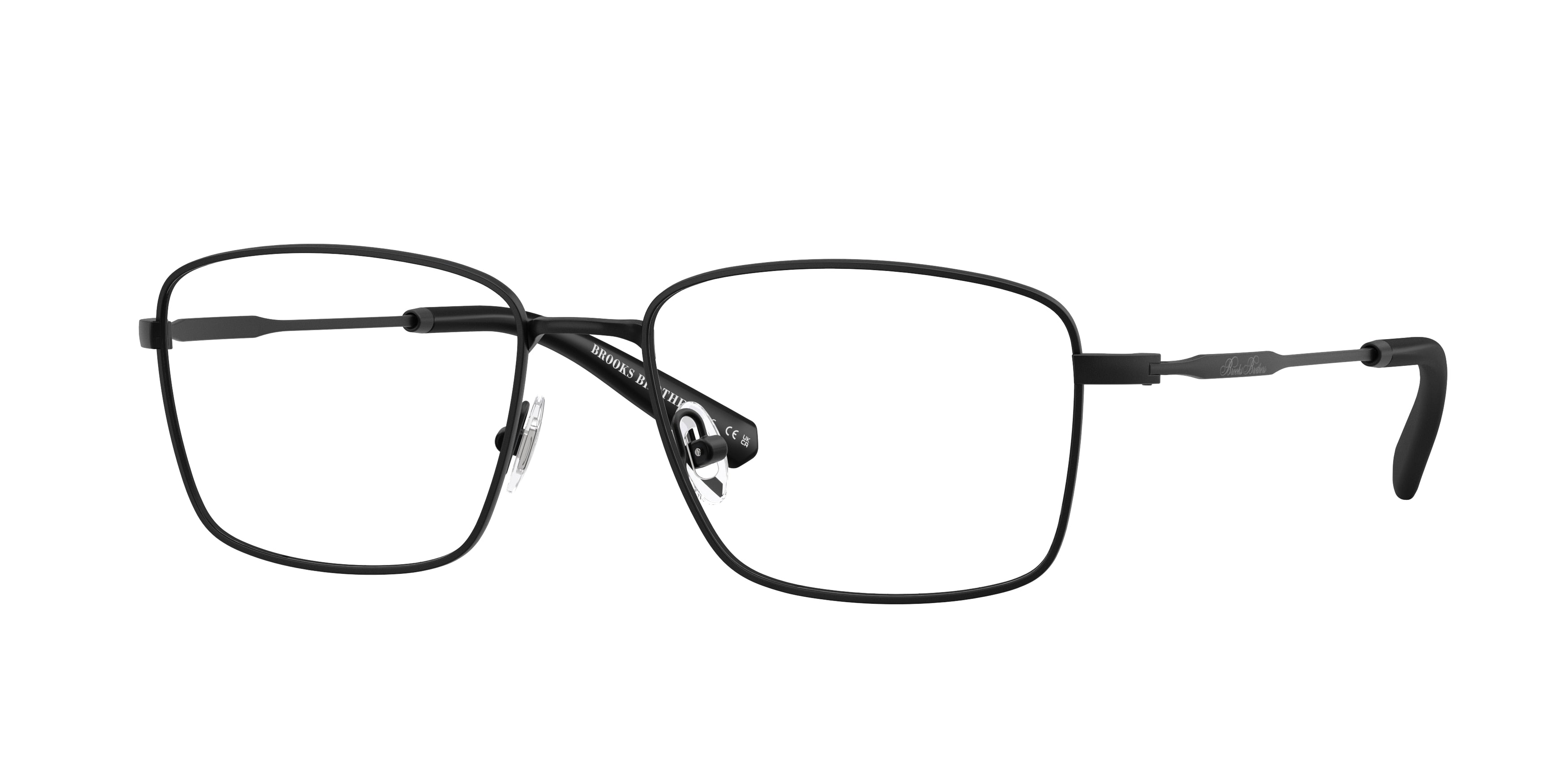 Brooks Brothers BB1118 Rectangle Eyeglasses 1009-Black 55-145-17 - Color Map Black