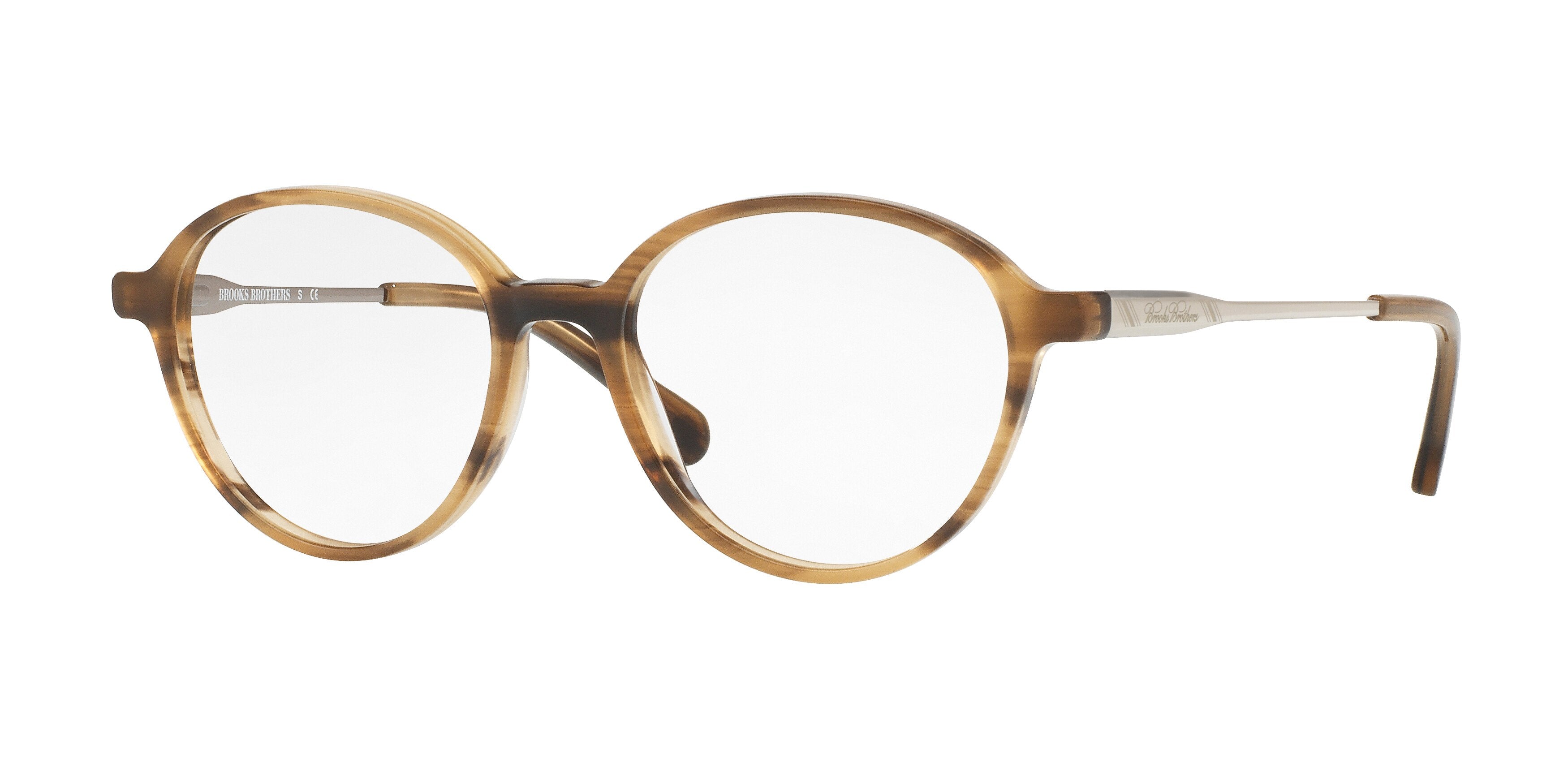 Brooks Brothers BB2035 Phantos Eyeglasses  6116-Light Brown Horn/Gunmetal 51-140-17 - Color Map Brown