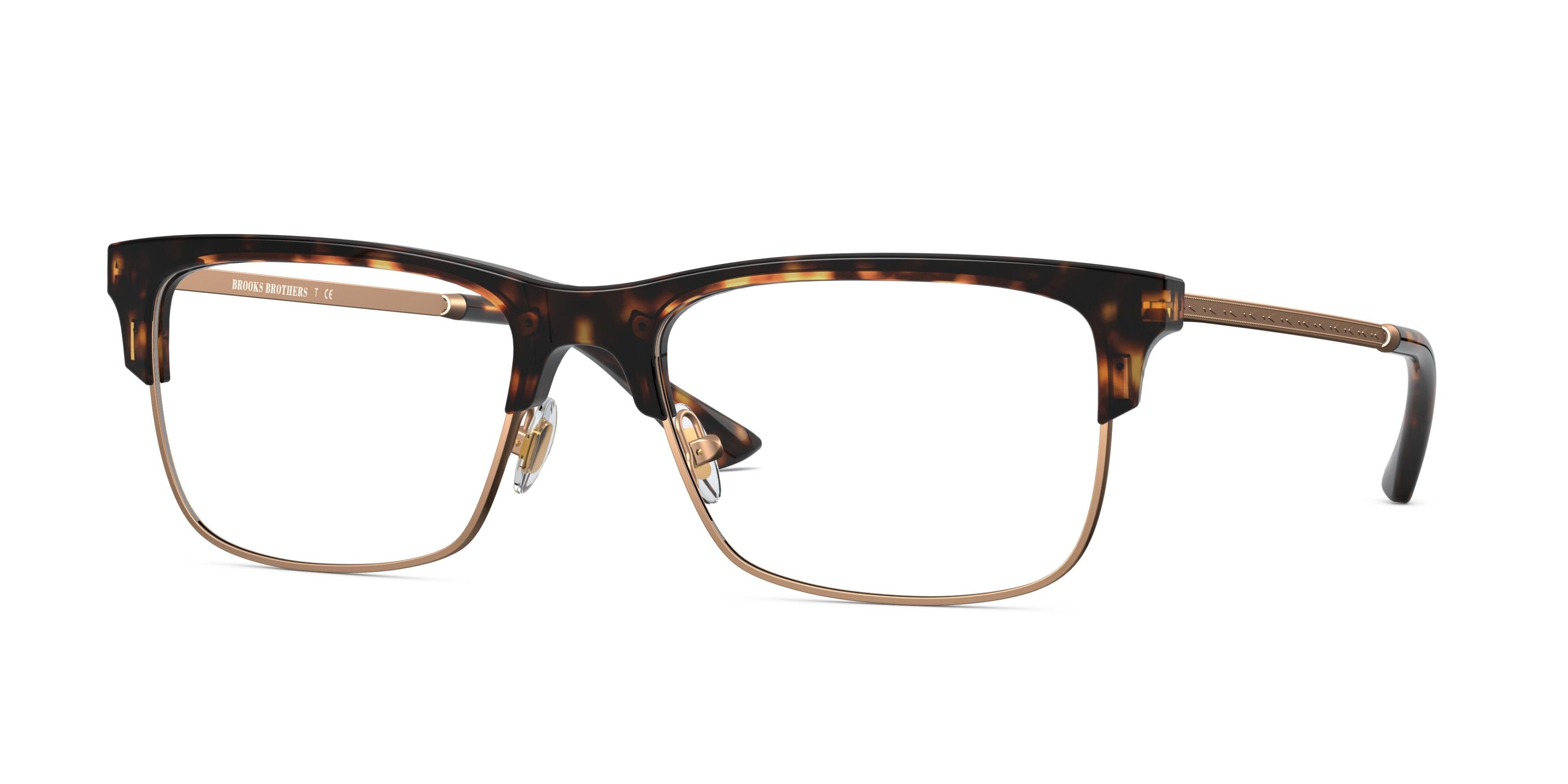 Brooks Brothers BB2046 Pillow Eyeglasses  6001-Dark Tortoise 57-145-18 - Color Map Tortoise