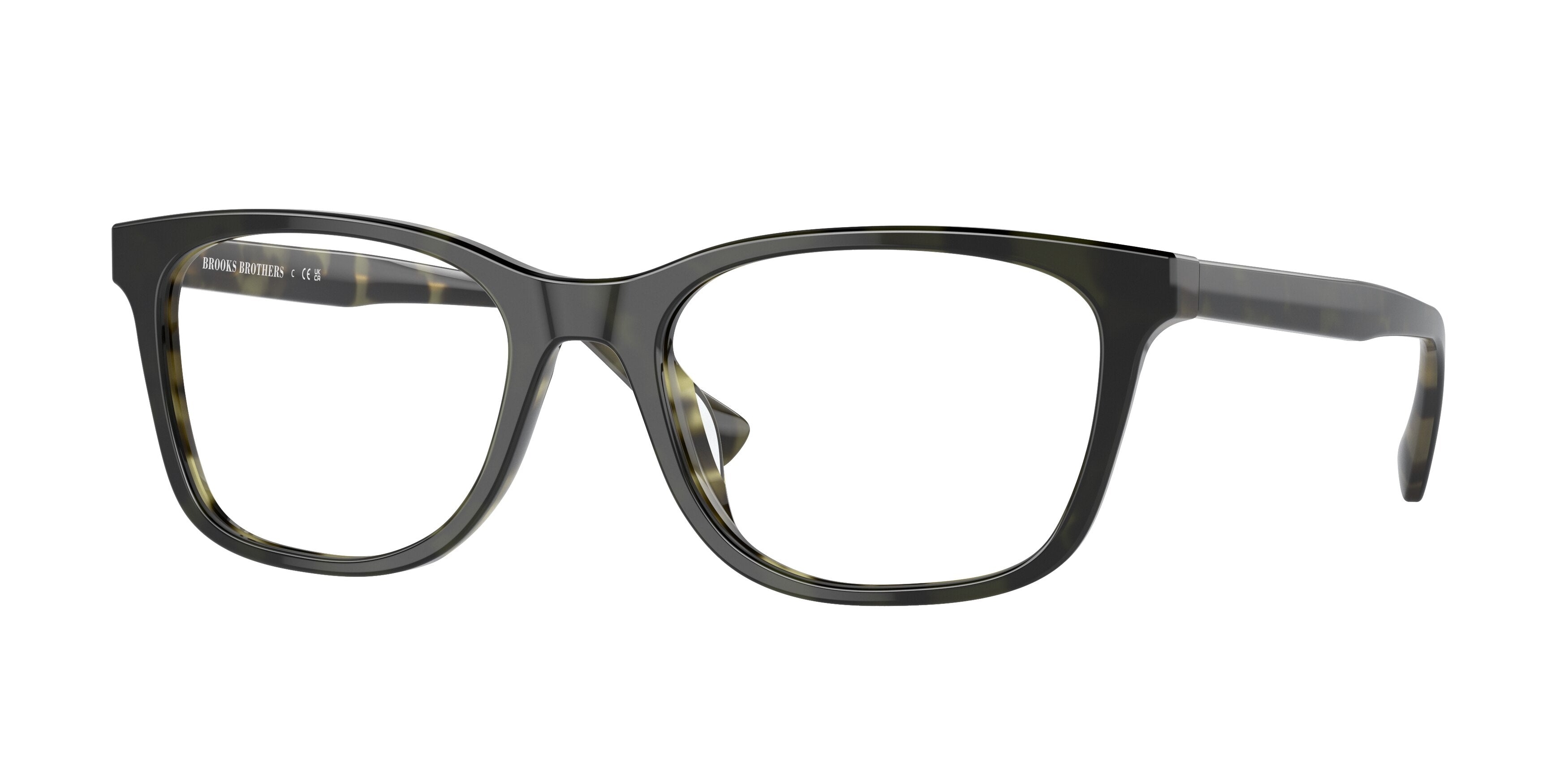 Brooks Brothers BB2063U Square Eyeglasses  6168-Green Tortoise Laminate 56-145-19 - Color Map Green