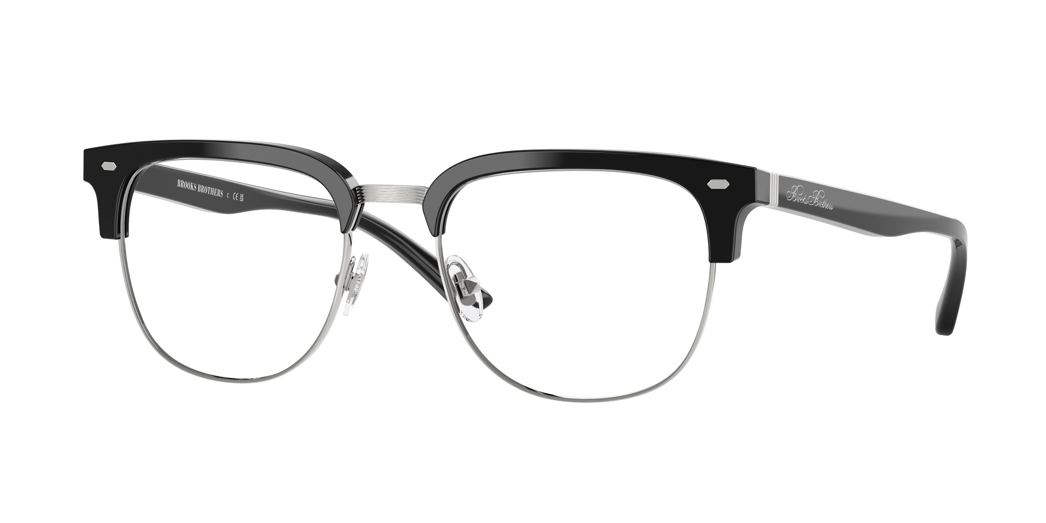 Brooks Brothers BB2068 Round Eyeglasses  6064-Black 52-145-19 - Color Map Black