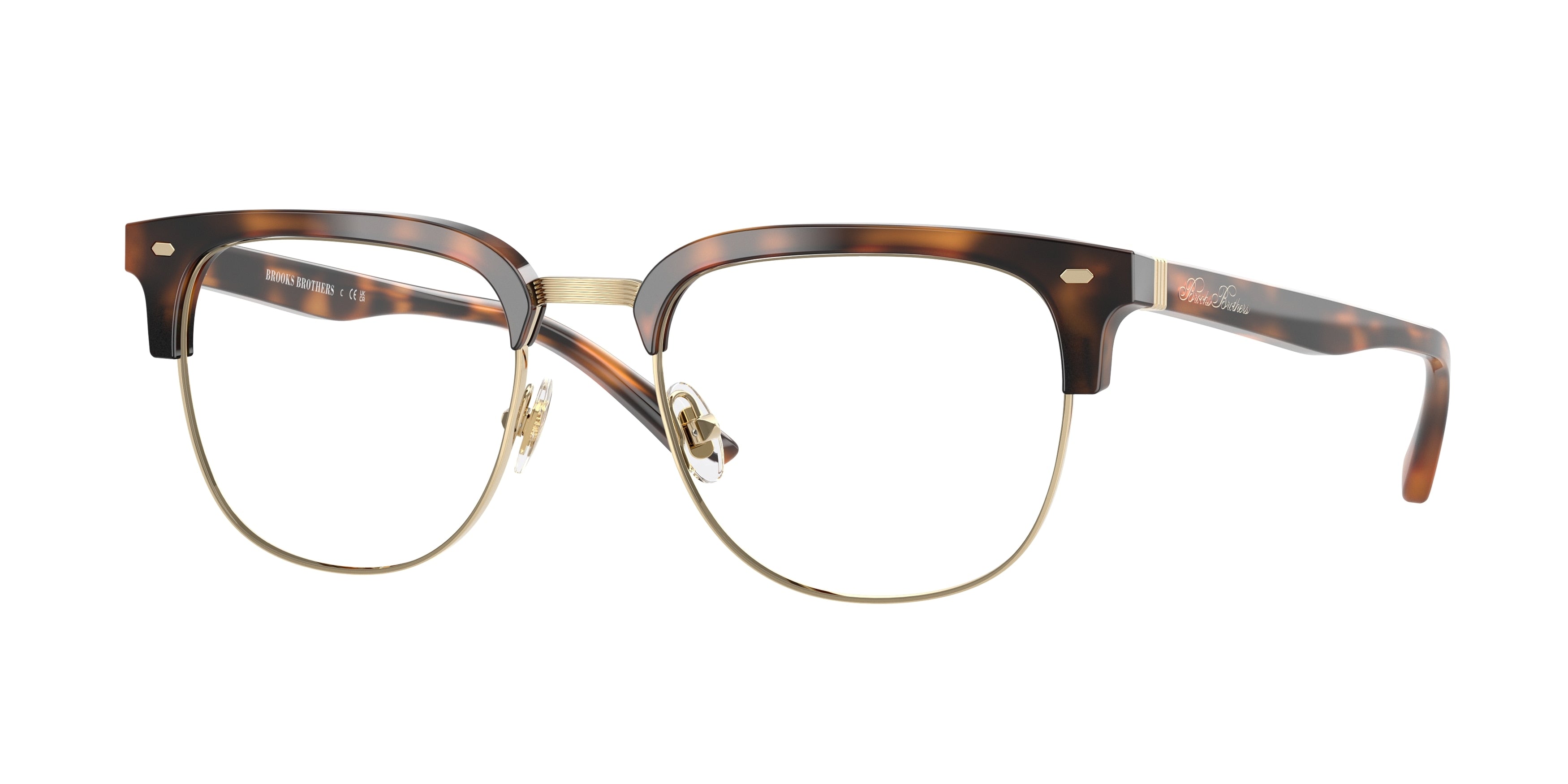 Brooks Brothers BB2068 Round Eyeglasses  6161-Warm Tortoise 52-145-19 - Color Map Tortoise