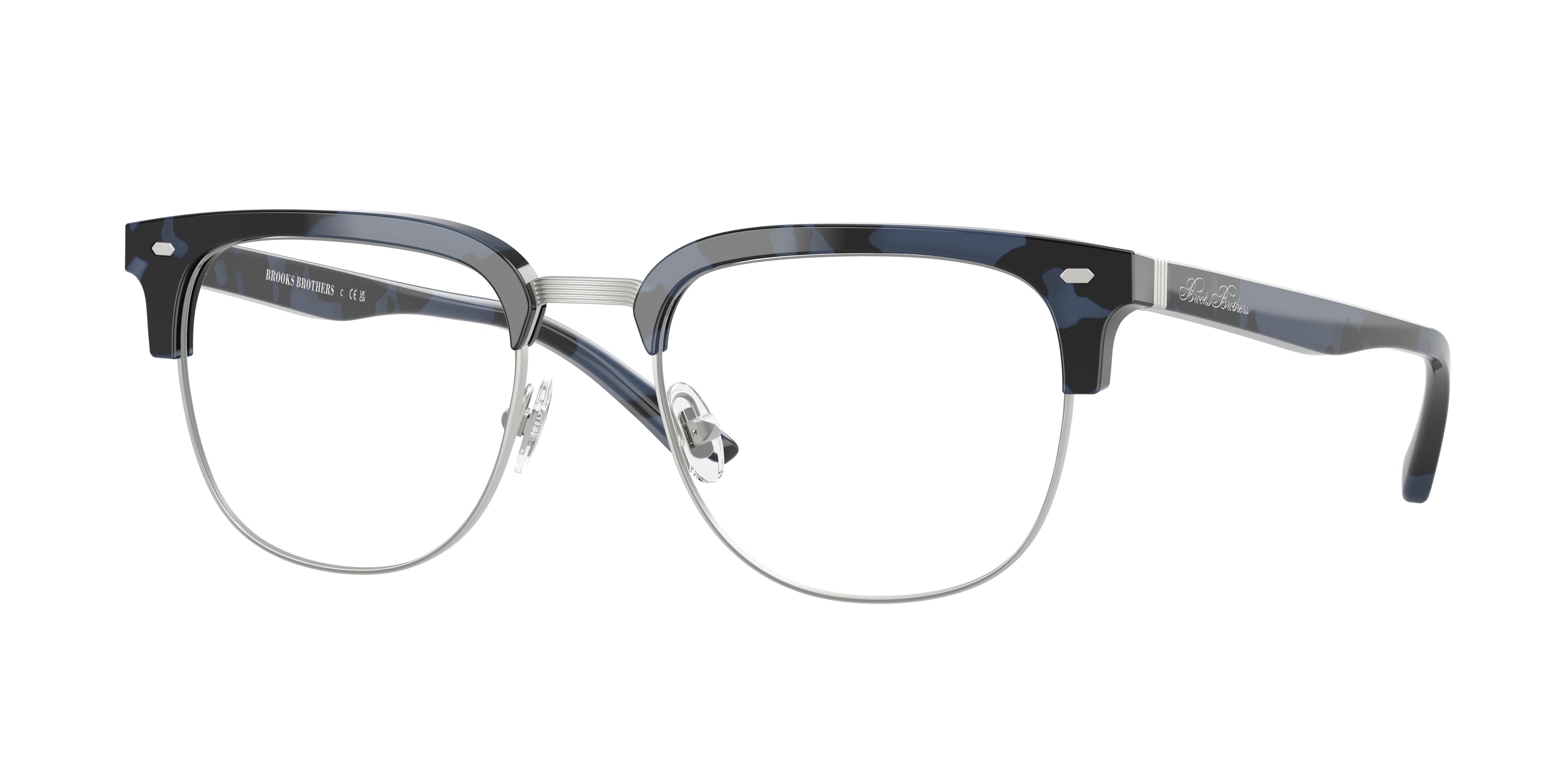 Brooks Brothers BB2068 Round Eyeglasses  6169-Navy Tortoise 52-145-19 - Color Map Blue