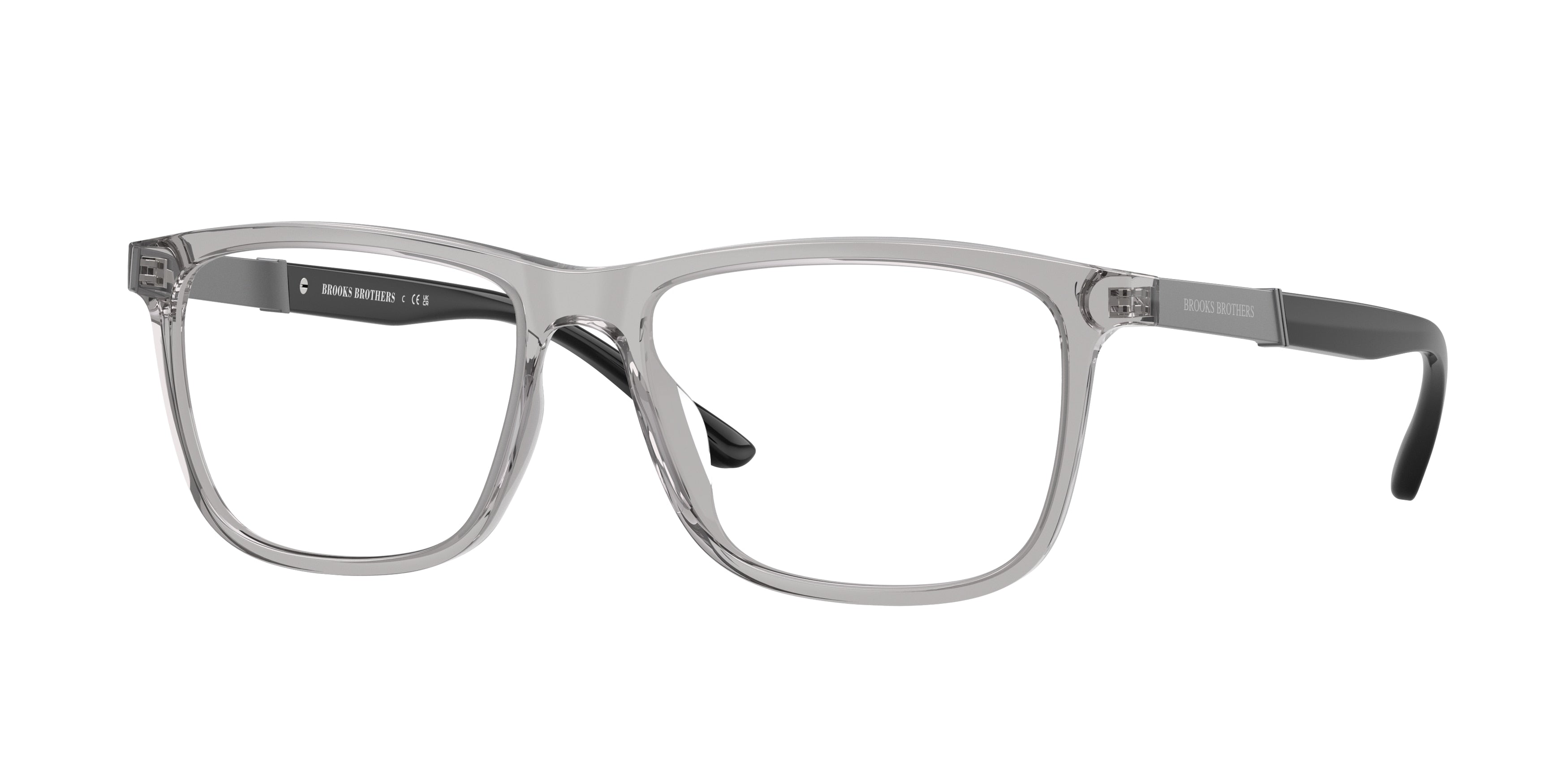 Brooks Brothers BB2069U Square Eyeglasses  6168-Grey Transparent 54-145-16 - Color Map Grey