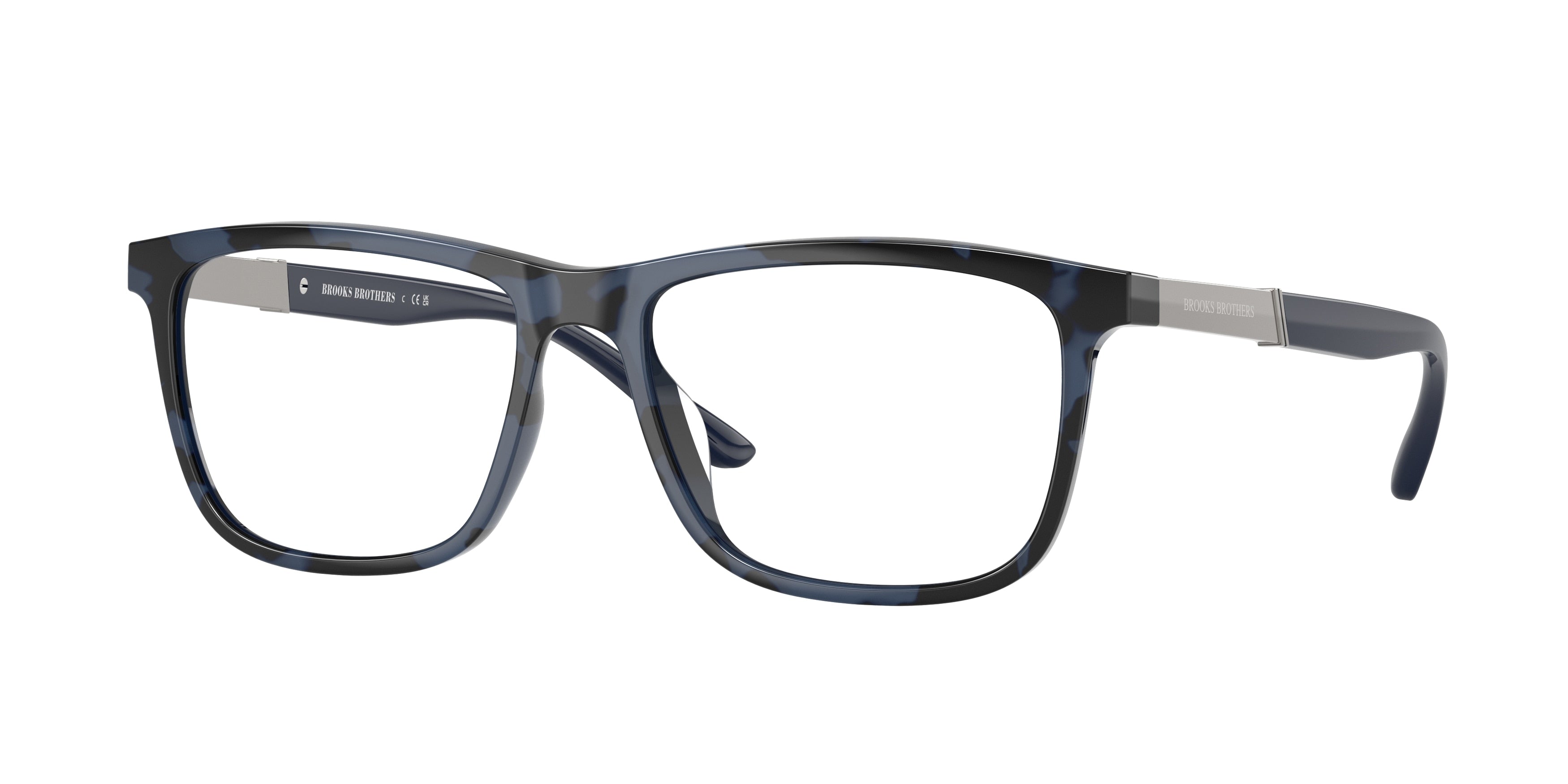Brooks Brothers BB2069U Square Eyeglasses  6169-Navy Tortoise 54-145-16 - Color Map Blue
