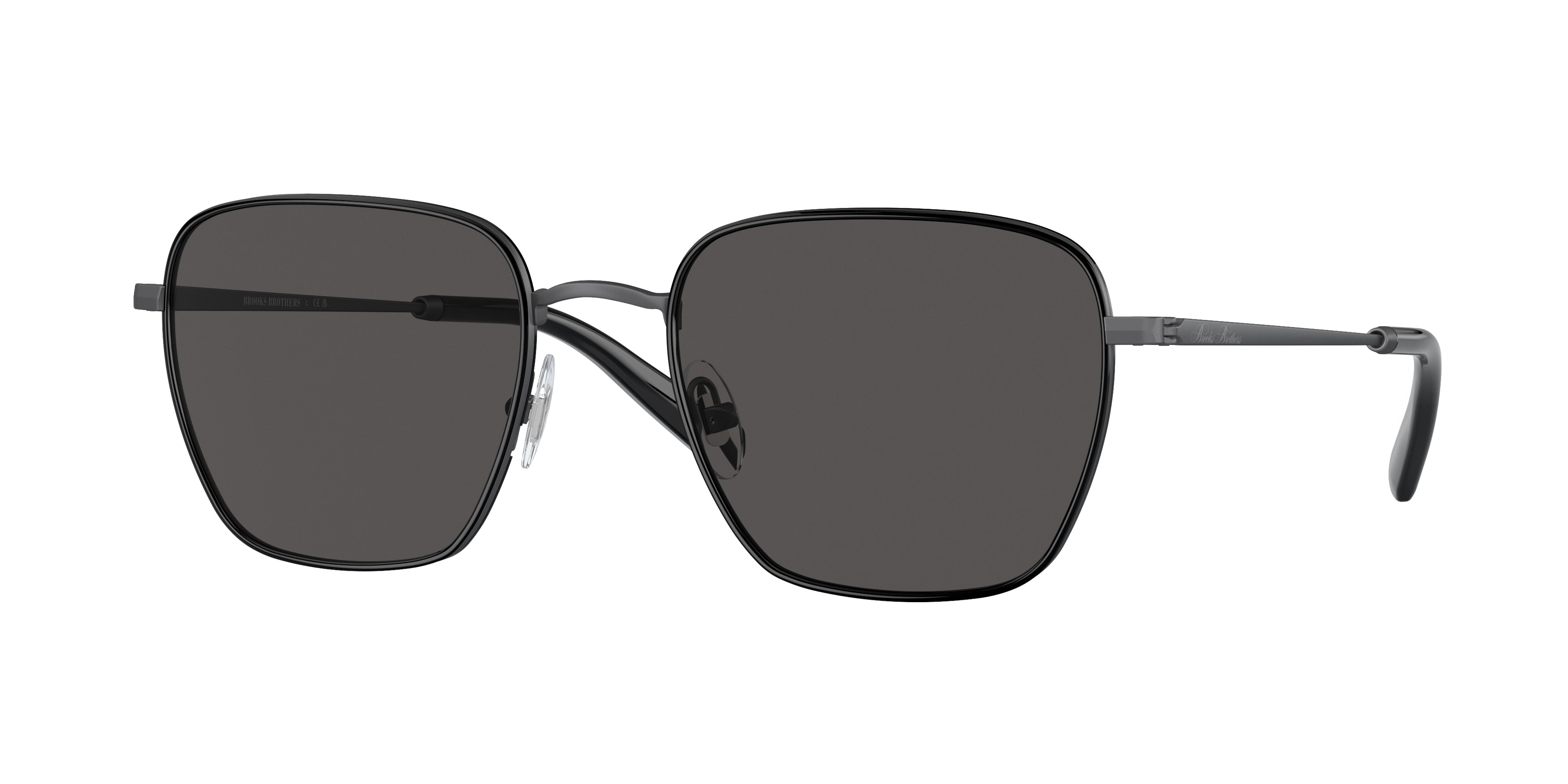 Brooks Brothers BB4068J Square Sunglasses 103587-Matte Gunmetal 54-145-21 - Color Map Grey