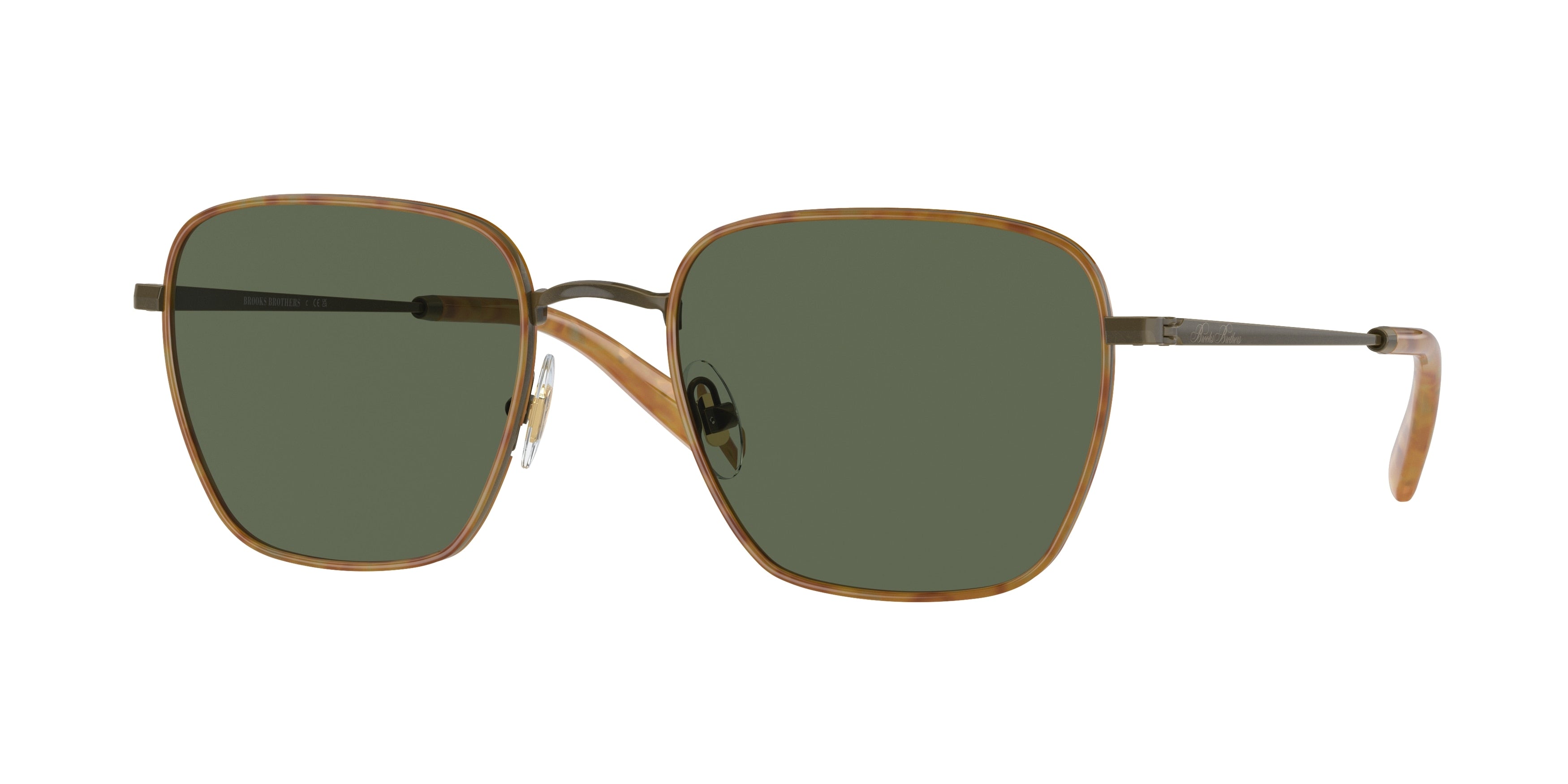 Brooks Brothers BB4068J Square Sunglasses 103871-Antique Gold 54-145-21 - Color Map Gold