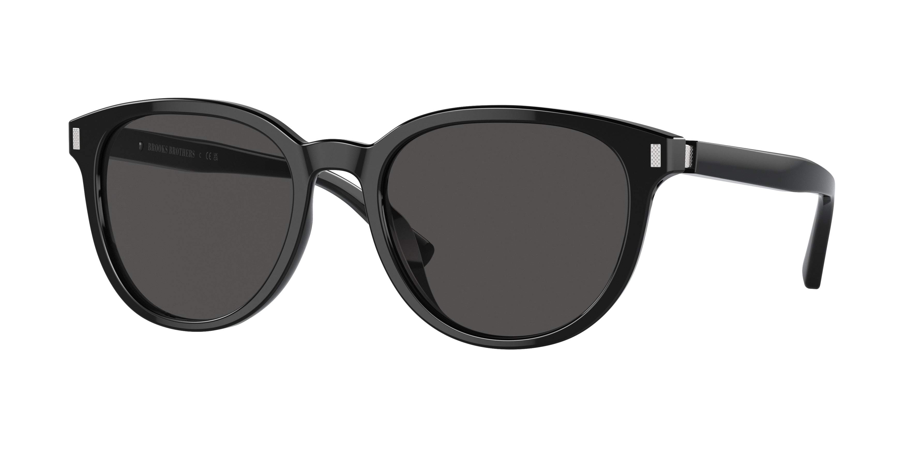 Brooks Brothers BB5050U Round Sunglasses  606487-Black Bio 55-145-19 - Color Map Black
