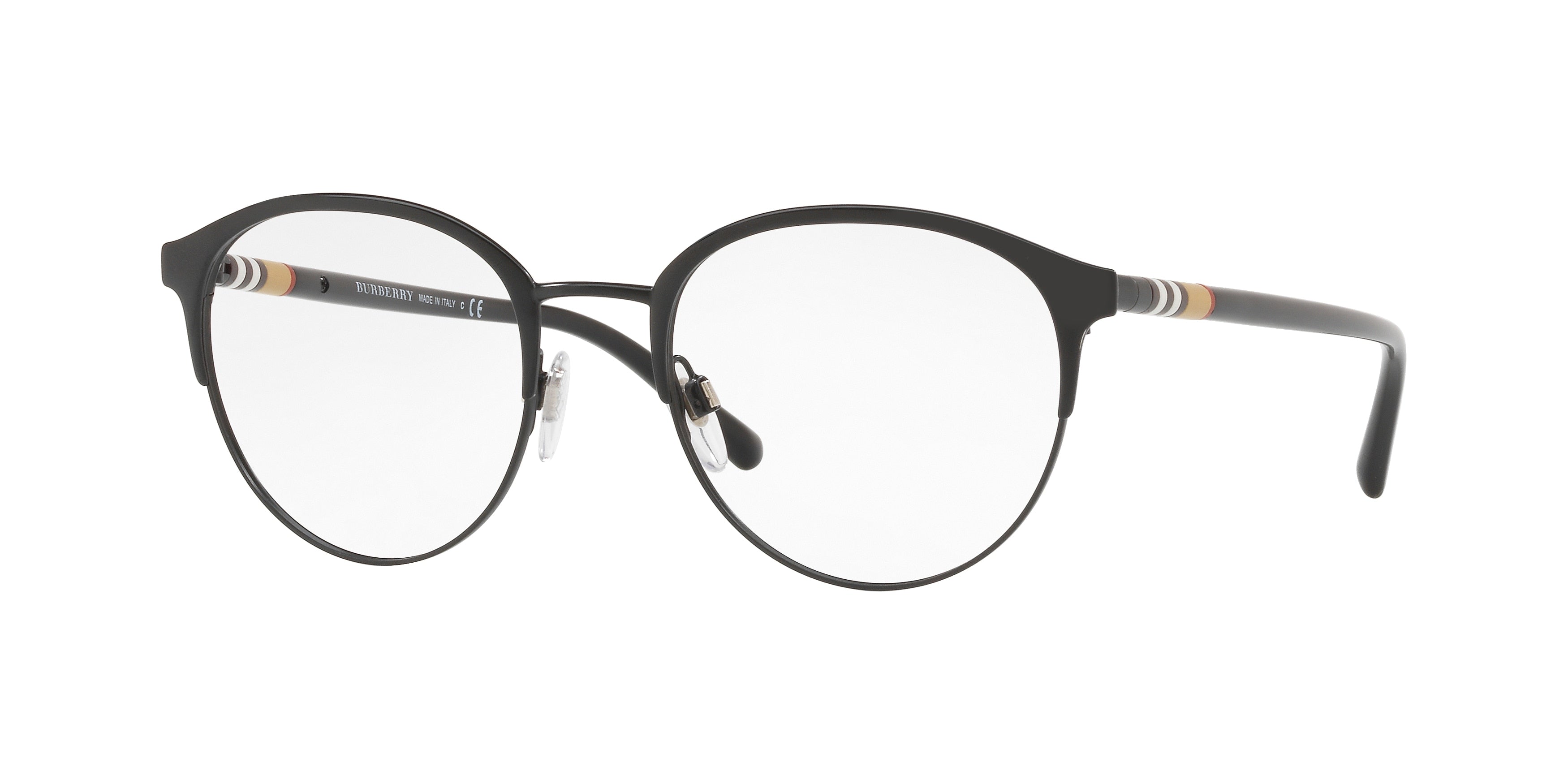Burberry BE1318 Phantos Eyeglasses 1252-Black/Matte Black 51-145-19 - Color Map Black