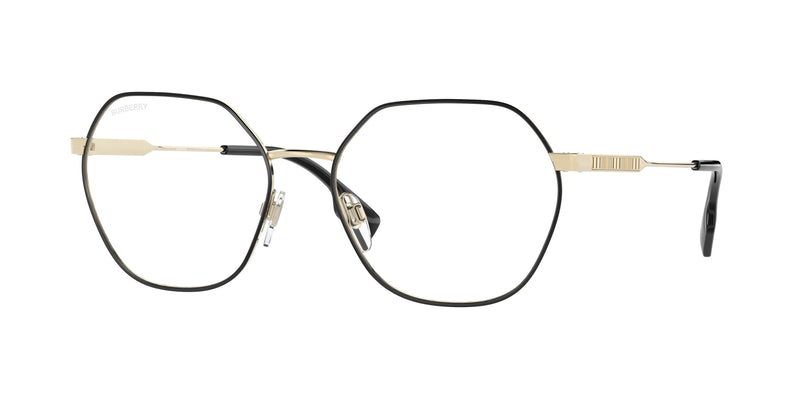 Burberry ERIN BE1350 Irregular Eyeglasses 1326-Black 54-140-17 - Color Map Black