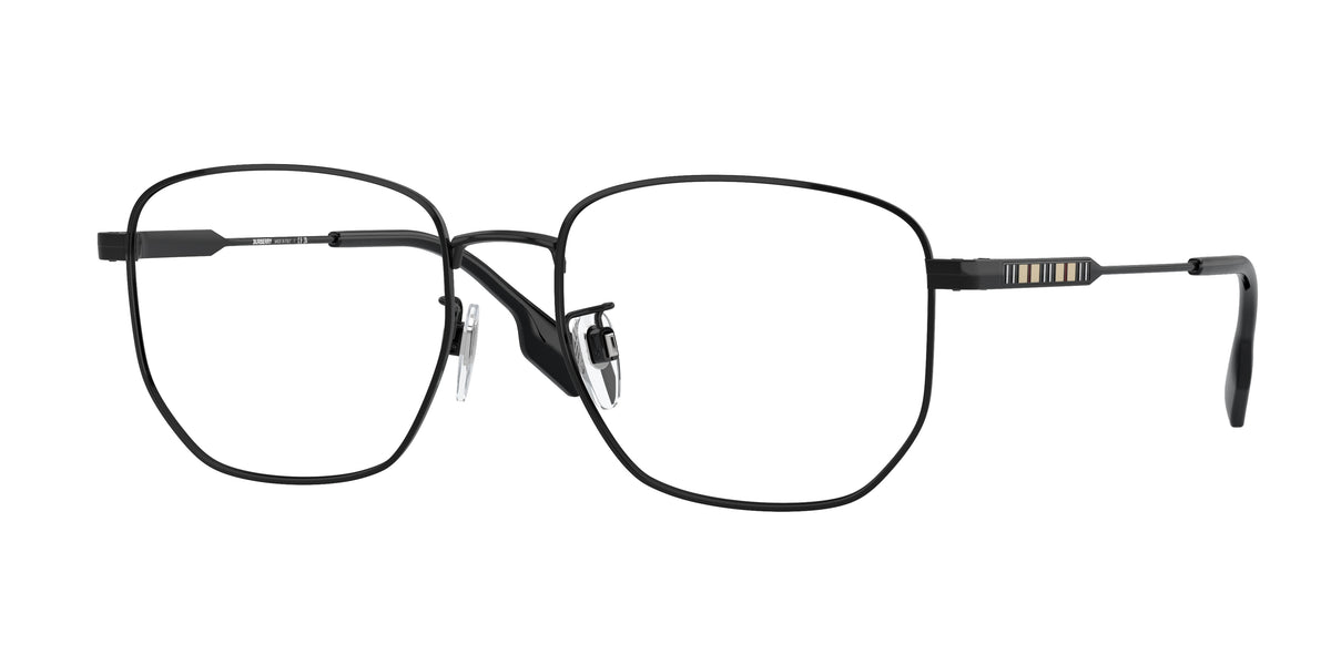 Burberry BE1352D Irregular Eyeglasses 1001-Black 56-145-18 - Color Map Black