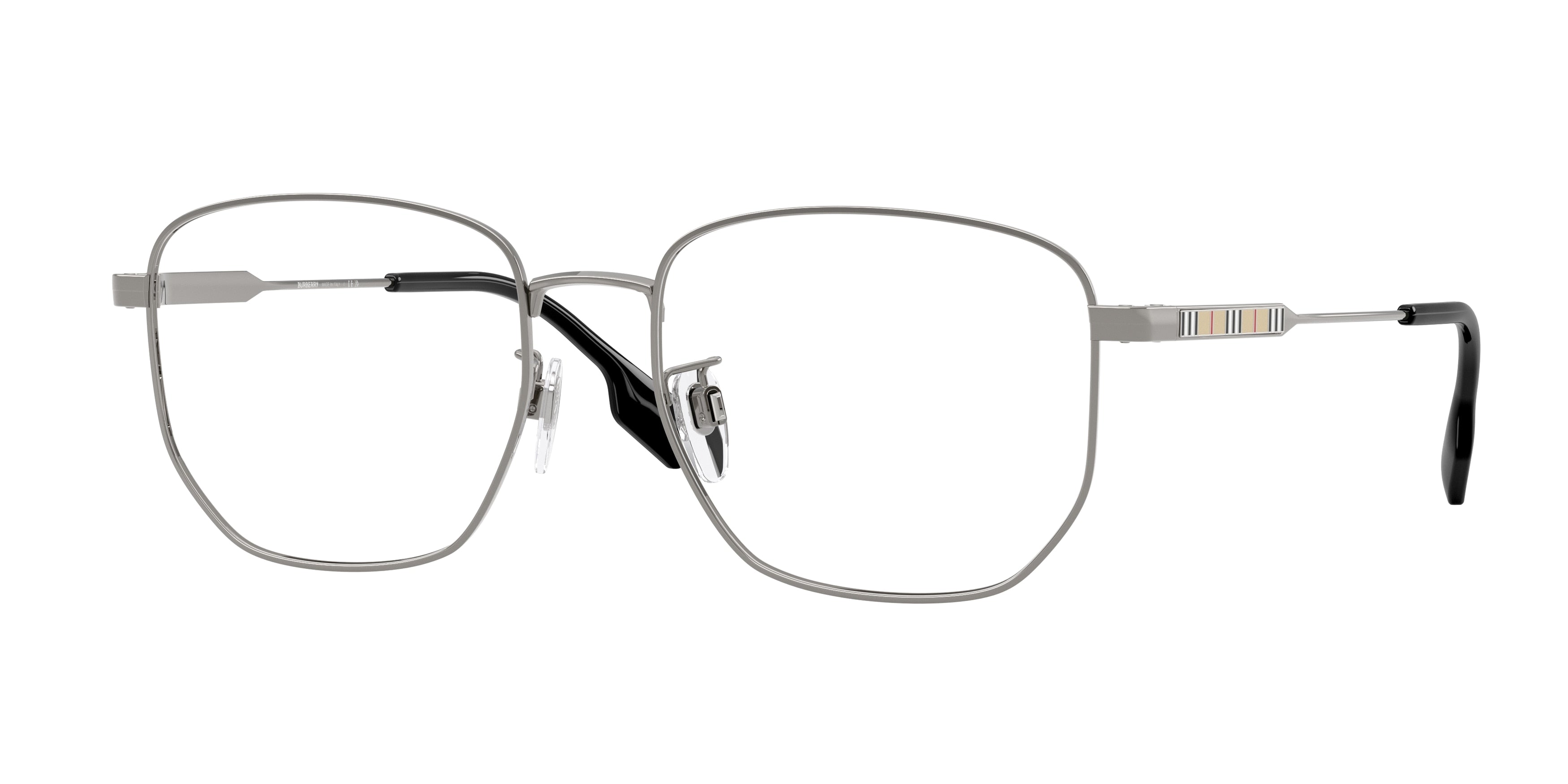 Burberry BE1352D Irregular Eyeglasses 1003-Gunmetal 56-145-18 - Color Map Grey