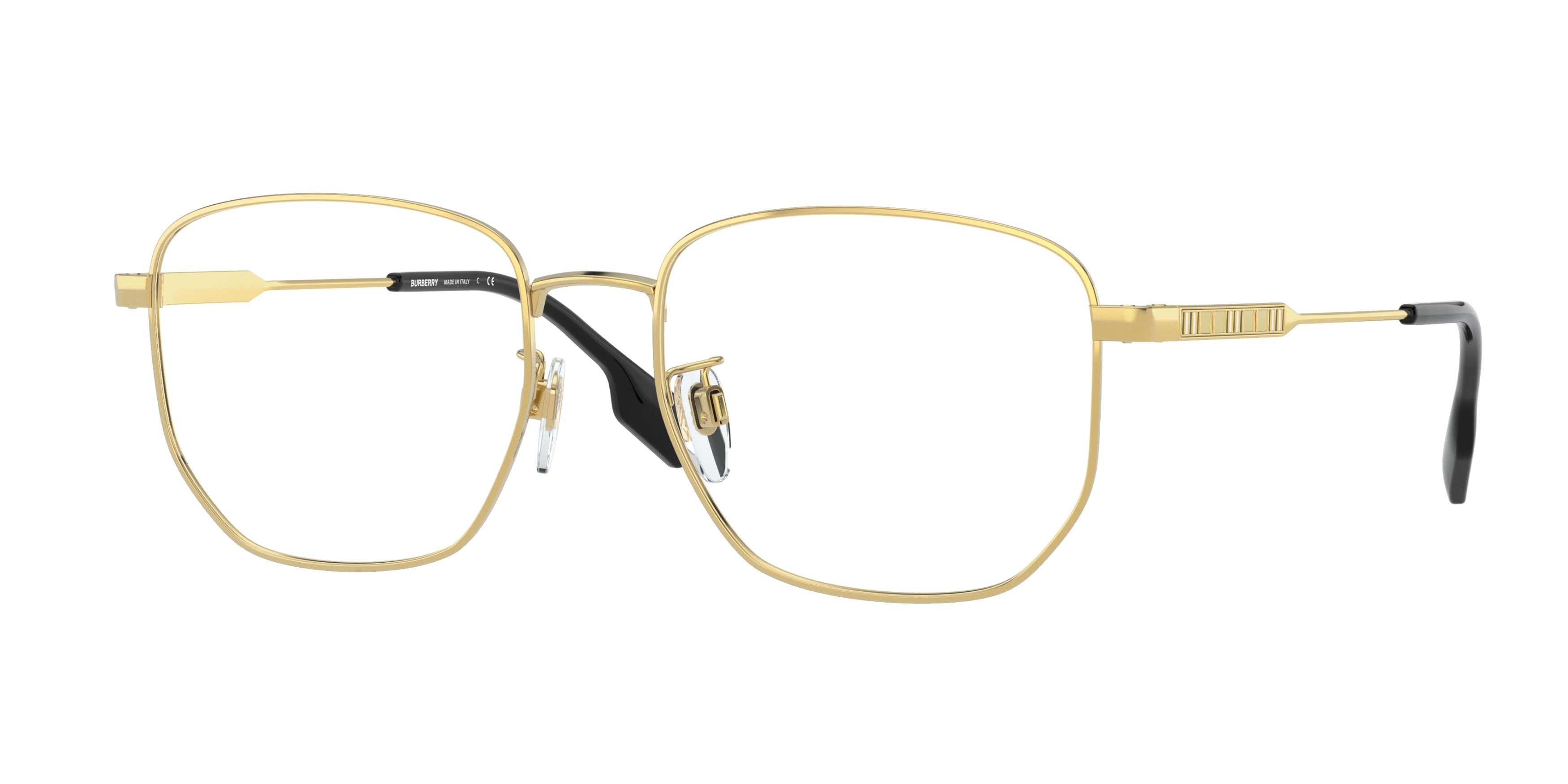 Burberry BE1352D Irregular Eyeglasses 1017-Gold 56-145-18 - Color Map Gold