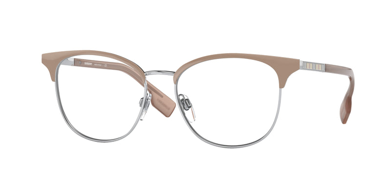 Burberry SOPHIA BE1355 Square Eyeglasses 1005-Silver/Brown 52-140-16 - Color Map Silver
