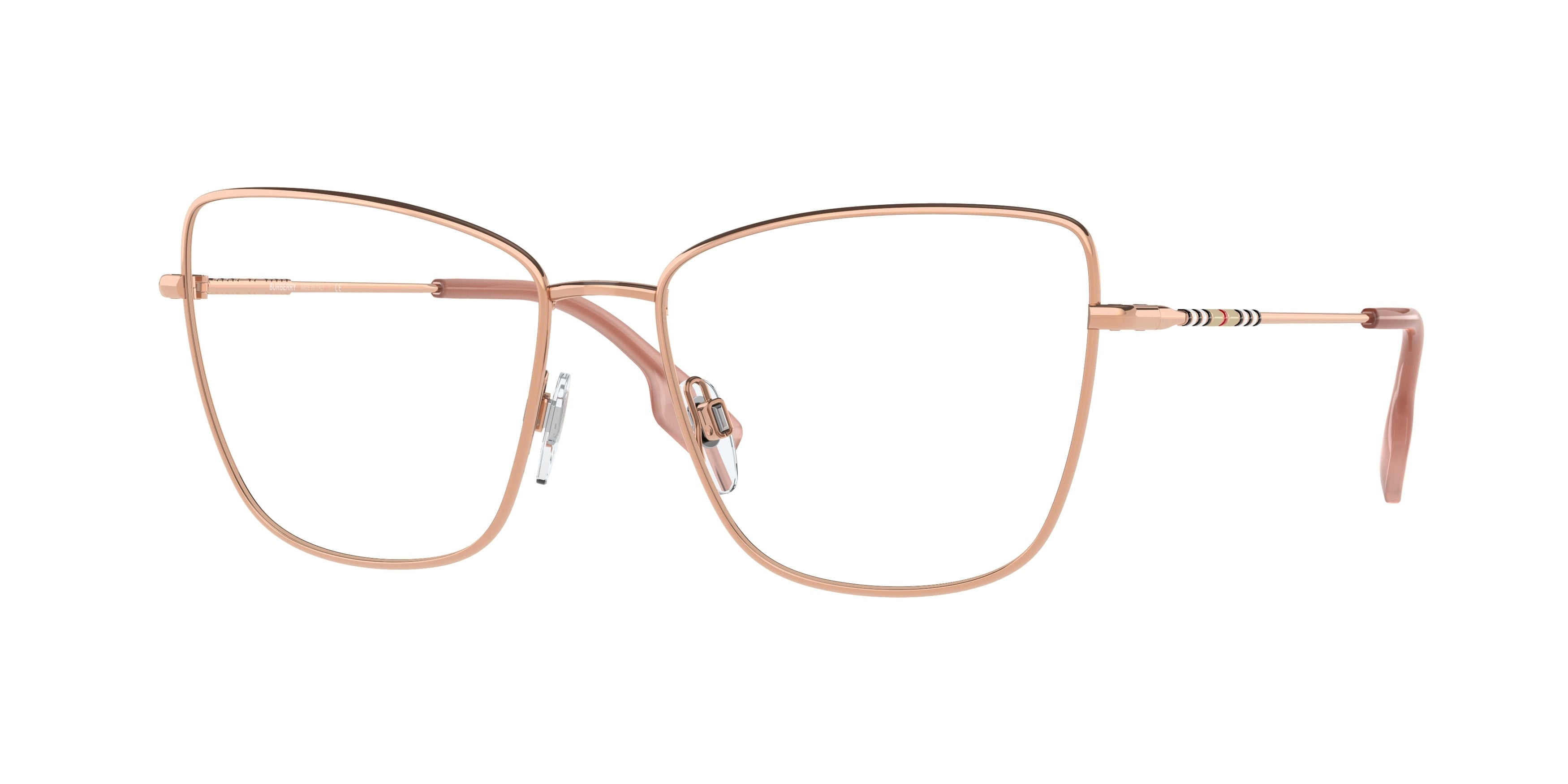 Burberry BEA BE1367 Cat Eye Eyeglasses 1337-Rose Gold 55-140-16 - Color Map Gold