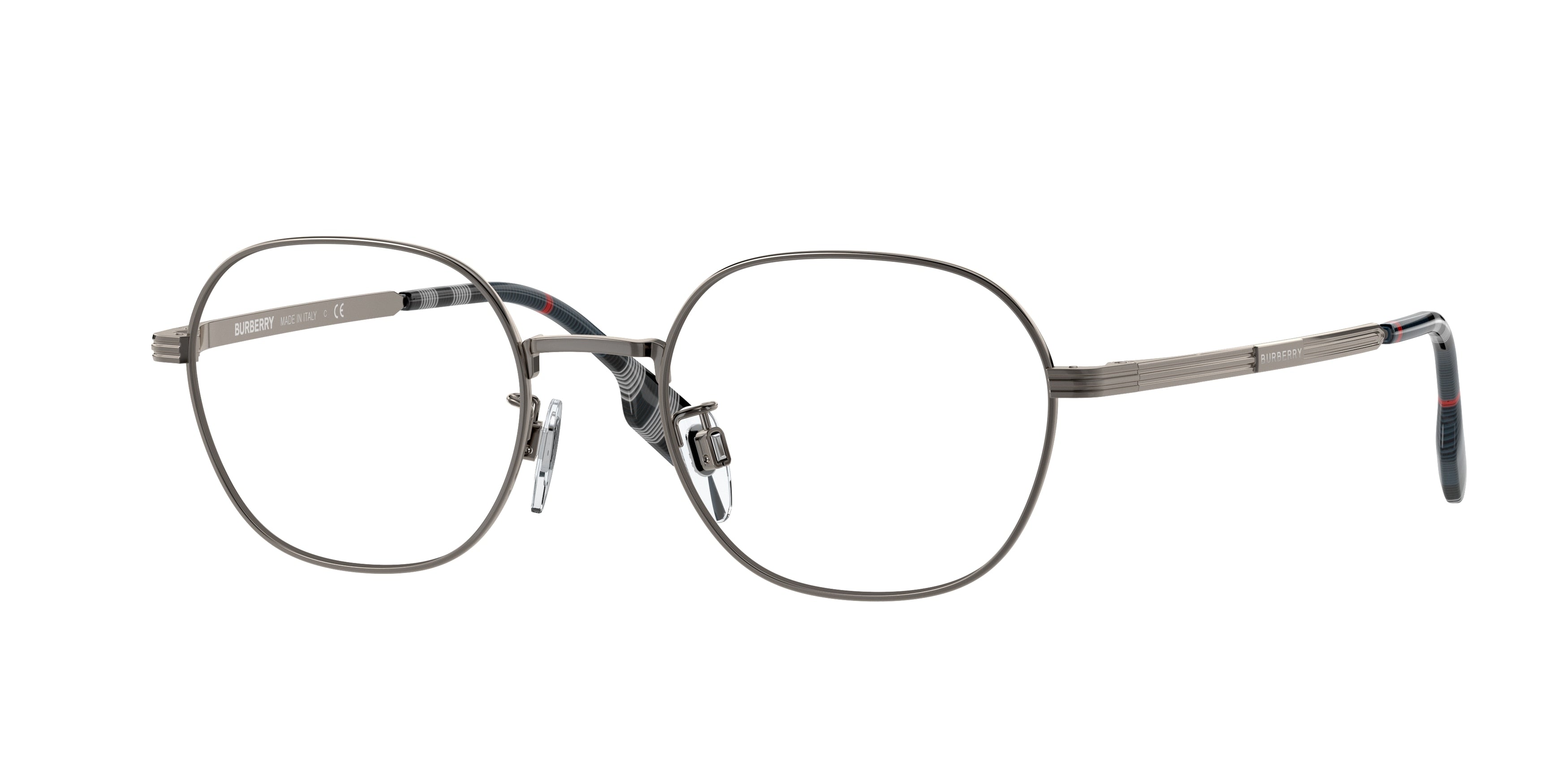 Burberry BE1369TD Oval Eyeglasses 1003-Gunmetal 54-145-19 - Color Map Grey