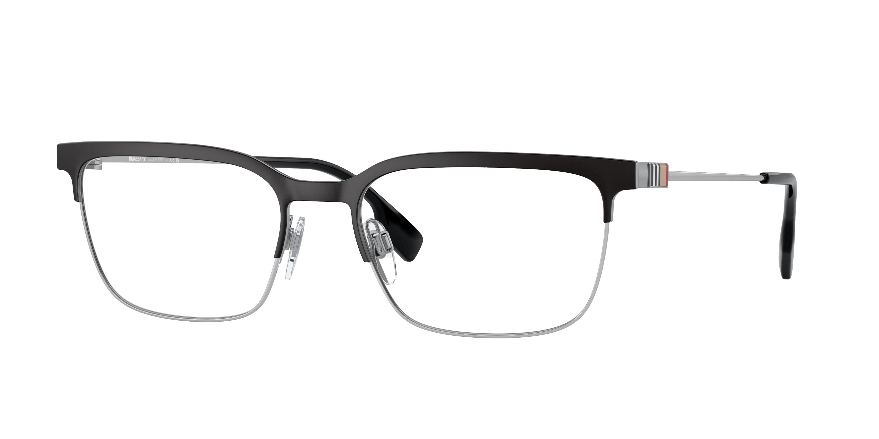 Burberry DOUGLAS BE1375 Square Eyeglasses 1005-Black 56-145-18 - Color Map Black