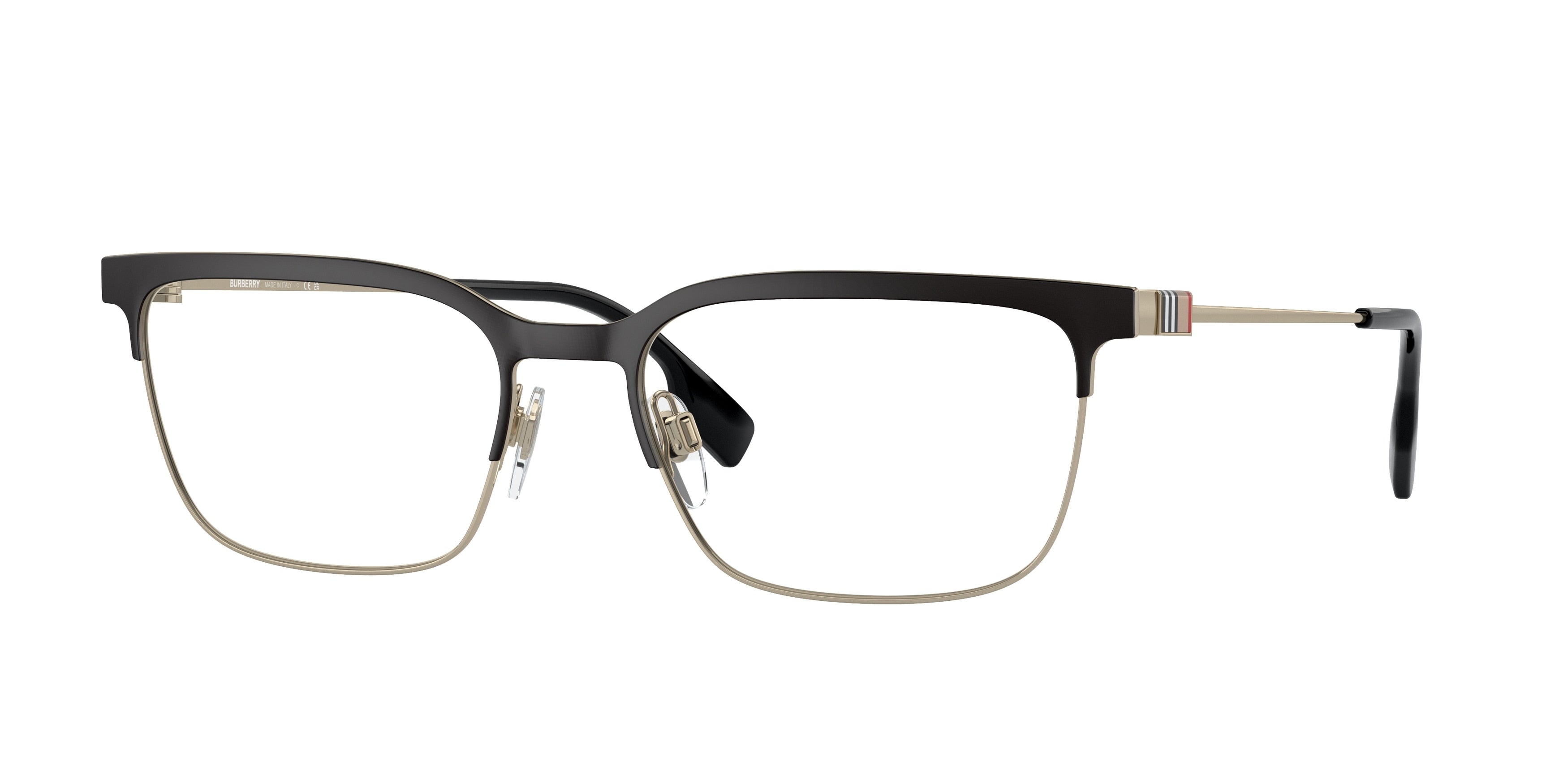 Burberry DOUGLAS BE1375 Square Eyeglasses 1109-Black 56-145-18 - Color Map Black