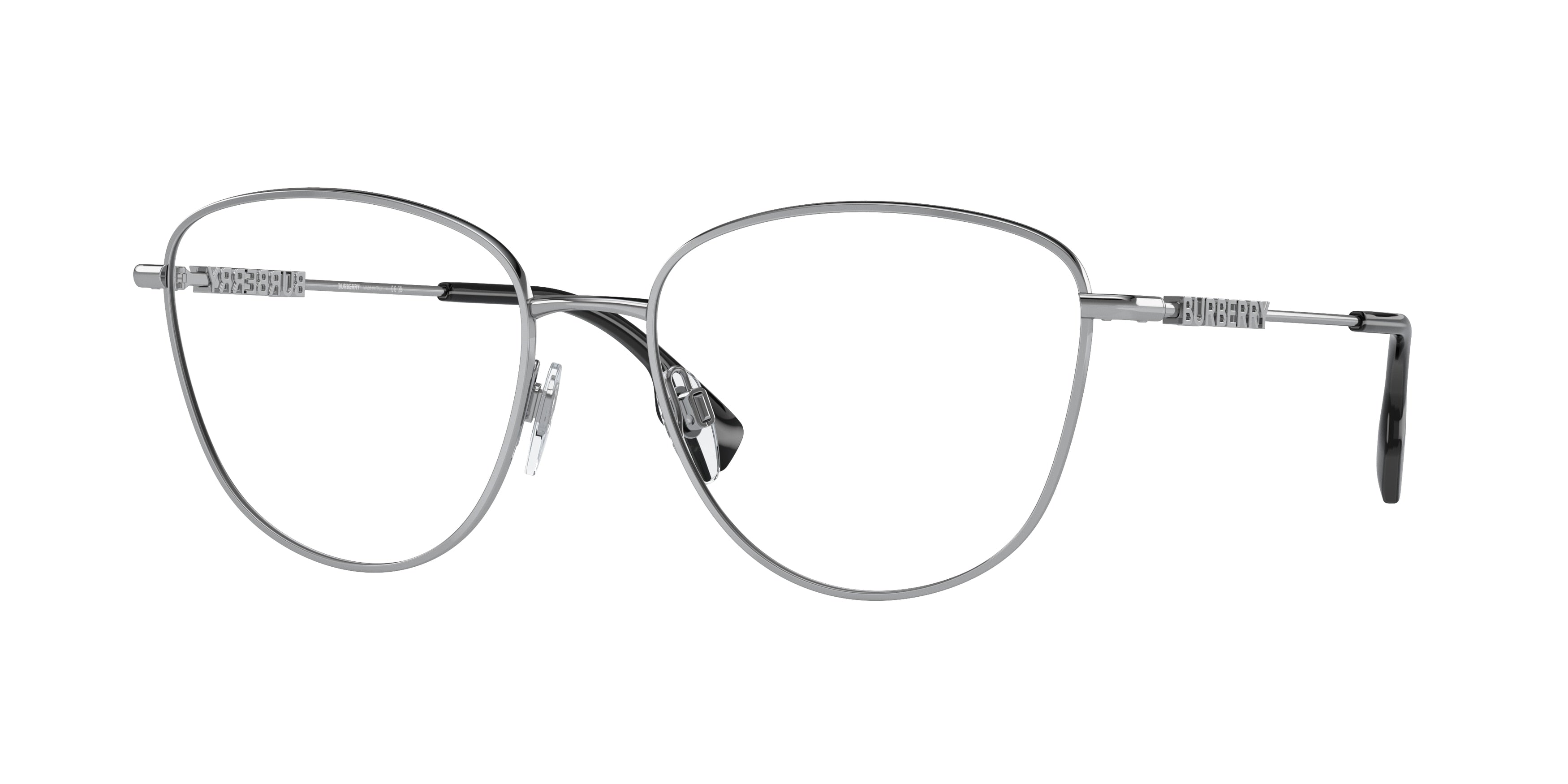 Burberry VIRGINIA BE1376 Phantos Eyeglasses 1005-Silver 55-140-17 - Color Map Silver