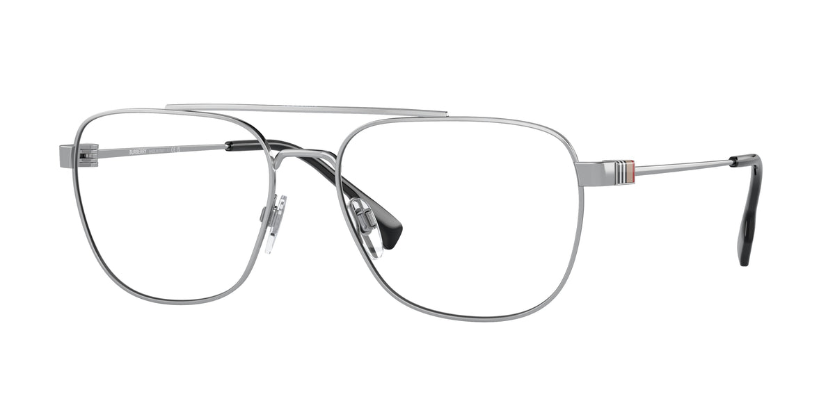 Burberry MICHAEL BE1377 Square Eyeglasses 1005-Silver 57-145-17 - Color Map Silver