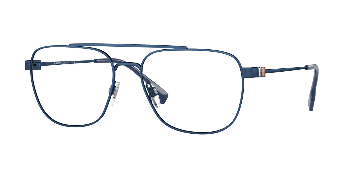 Burberry MICHAEL BE1377 Square Eyeglasses 1015-Blue 55-145-17 - Color Map Blue