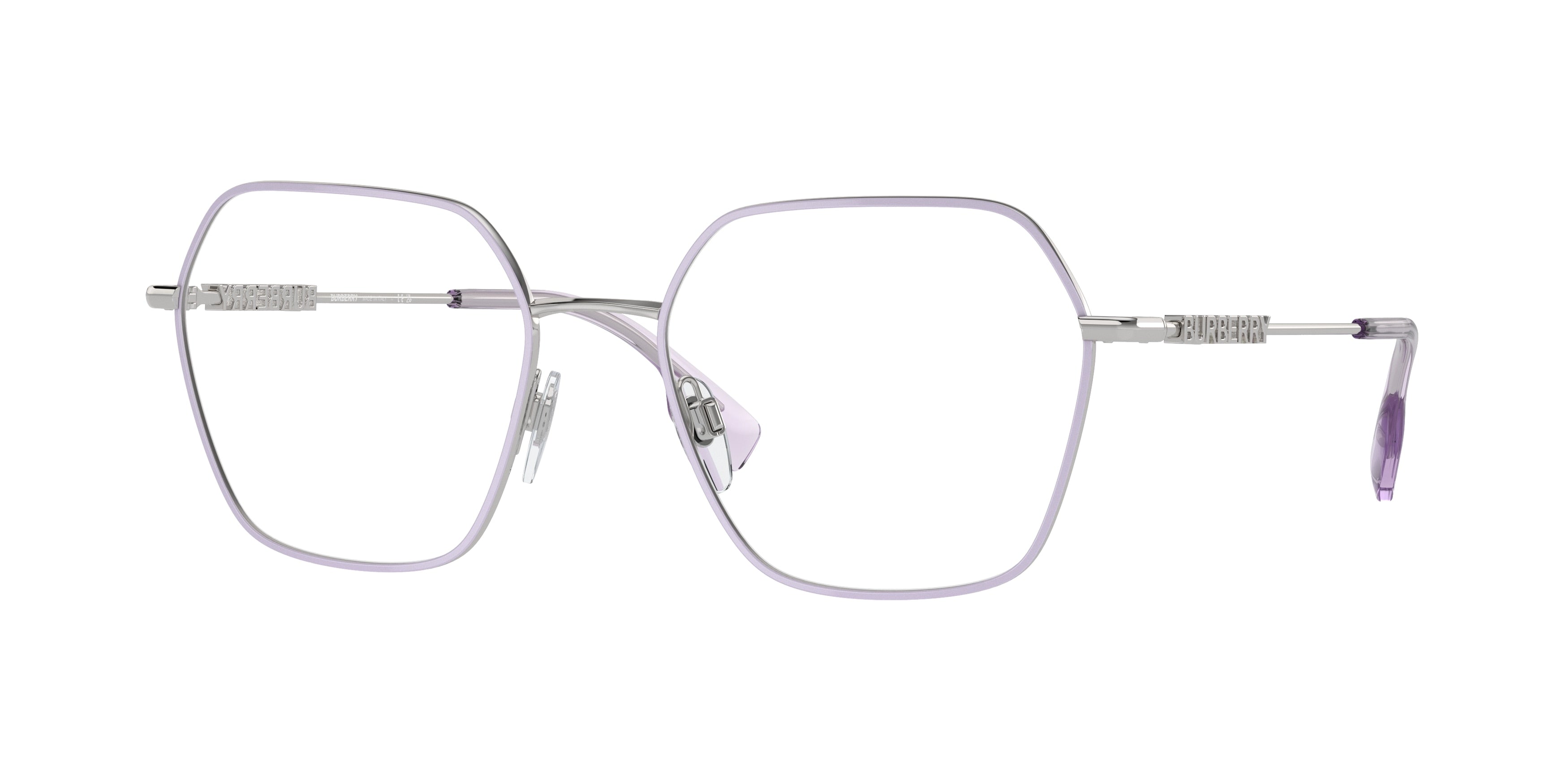 Burberry BE1381 Irregular Eyeglasses 1345-Lilac 56-140-18 - Color Map Violet