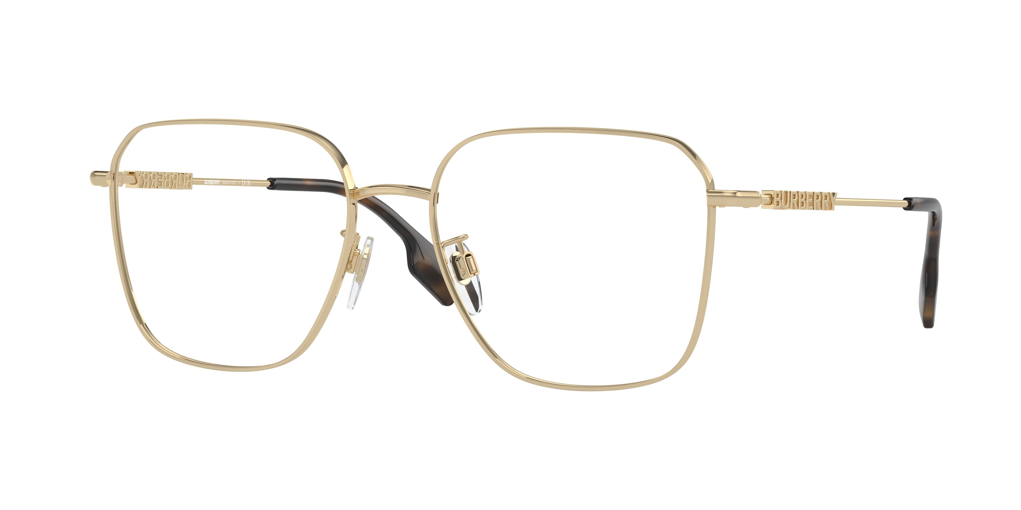Burberry BE1382D Square Eyeglasses 1109-Light Gold 55-140-17 - Color Map Gold
