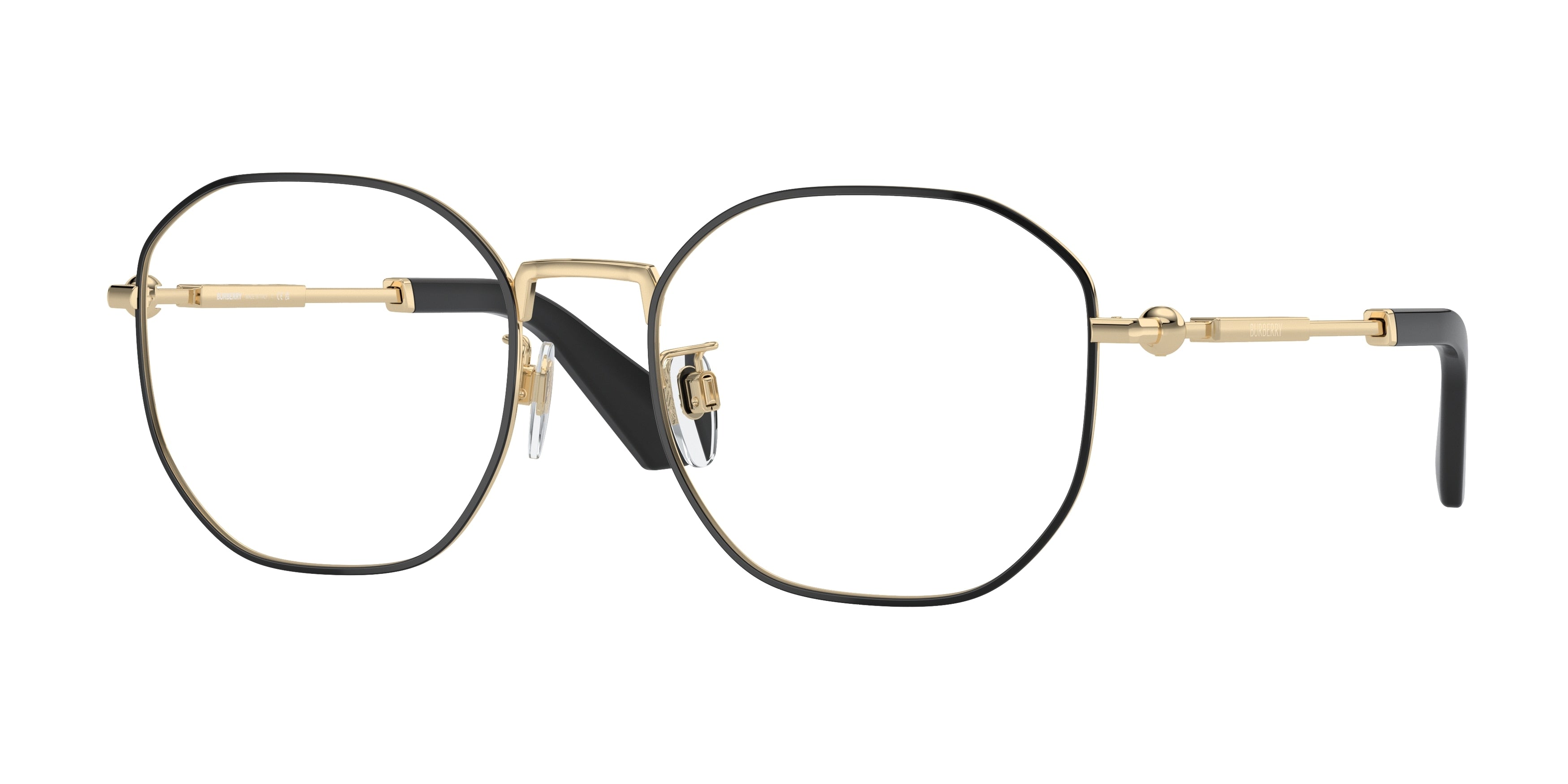 Burberry BE1387D Irregular Eyeglasses 1326-Black 56-145-19 - Color Map Black