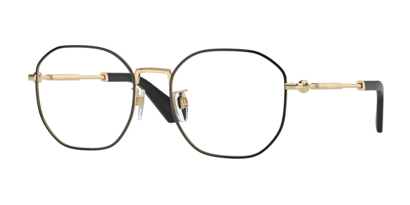 Burberry BE1387D Irregular Eyeglasses 1326-Black 56-145-19 - Color Map Black