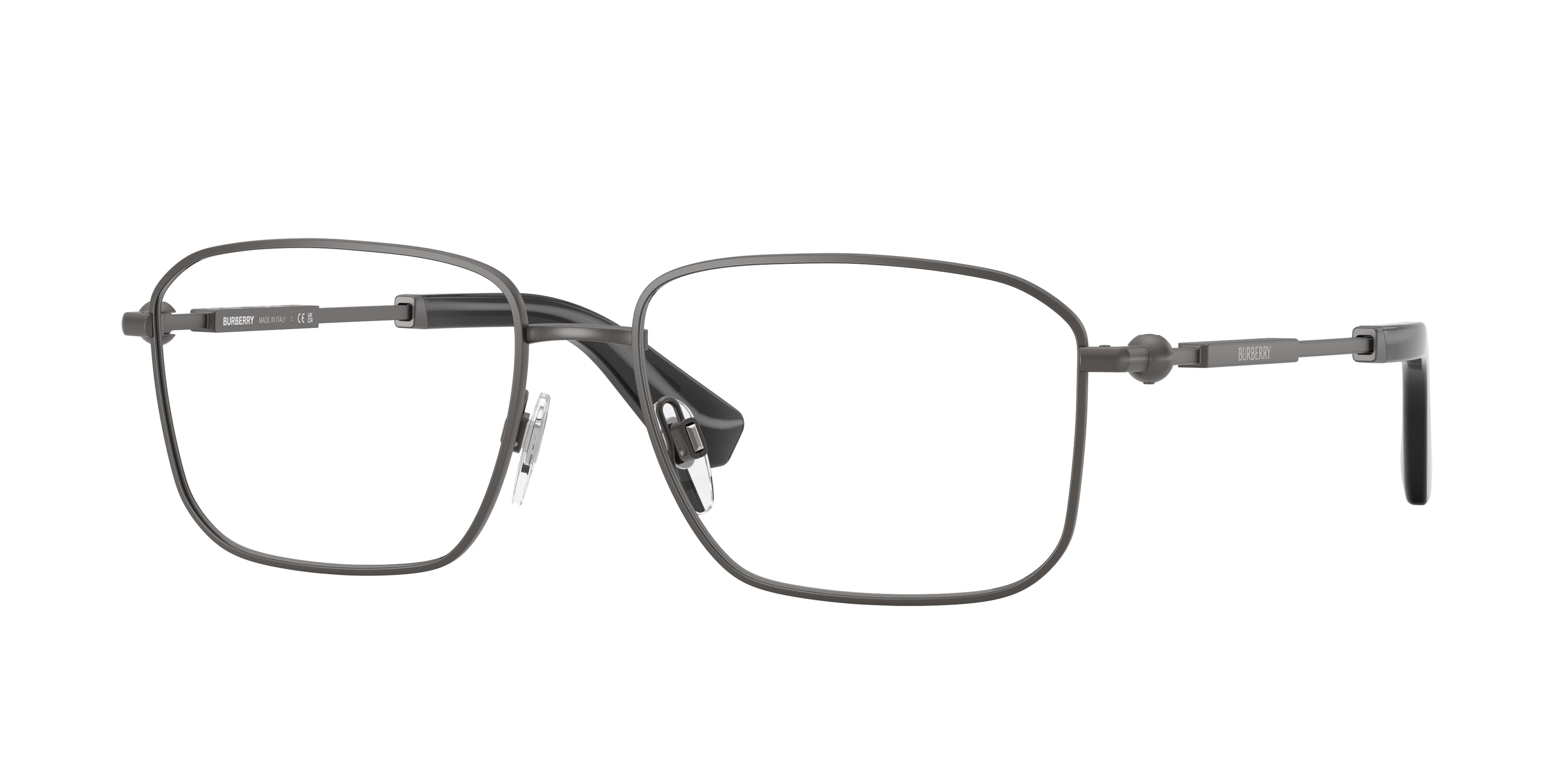 Burberry BE1389 Rectangle Eyeglasses 1316-Grey 56-145-16 - Color Map Grey