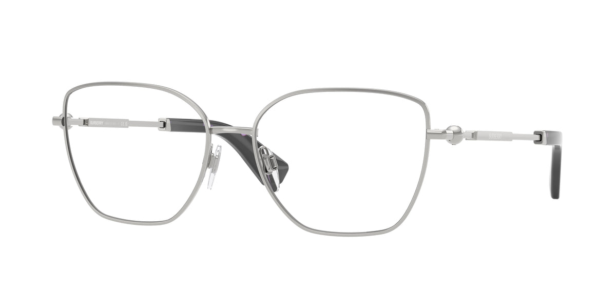 Burberry BE1390 Cat Eye Eyeglasses 1005-Silver 56-140-16 - Color Map Silver