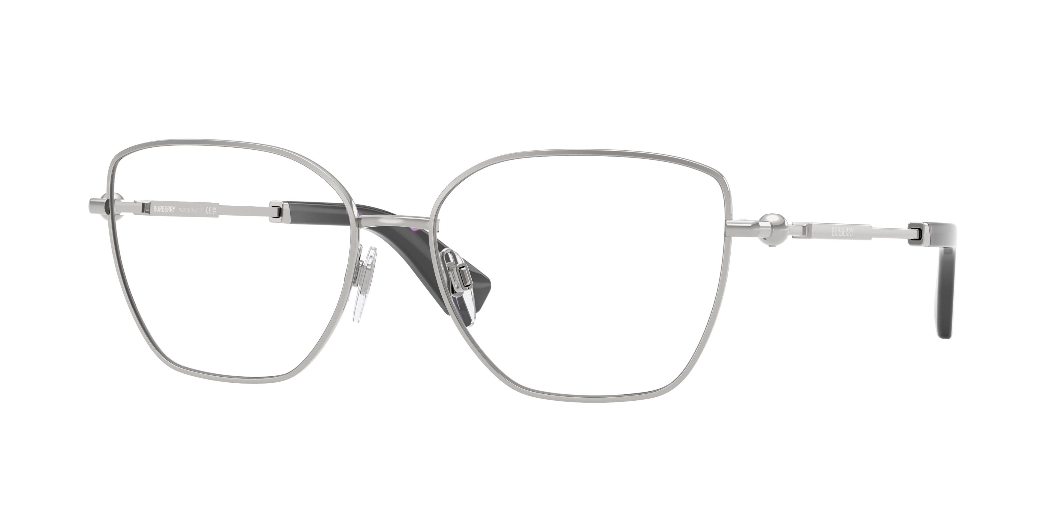 Burberry BE1390 Cat Eye Eyeglasses  1005-Silver 56-140-16 - Color Map Silver