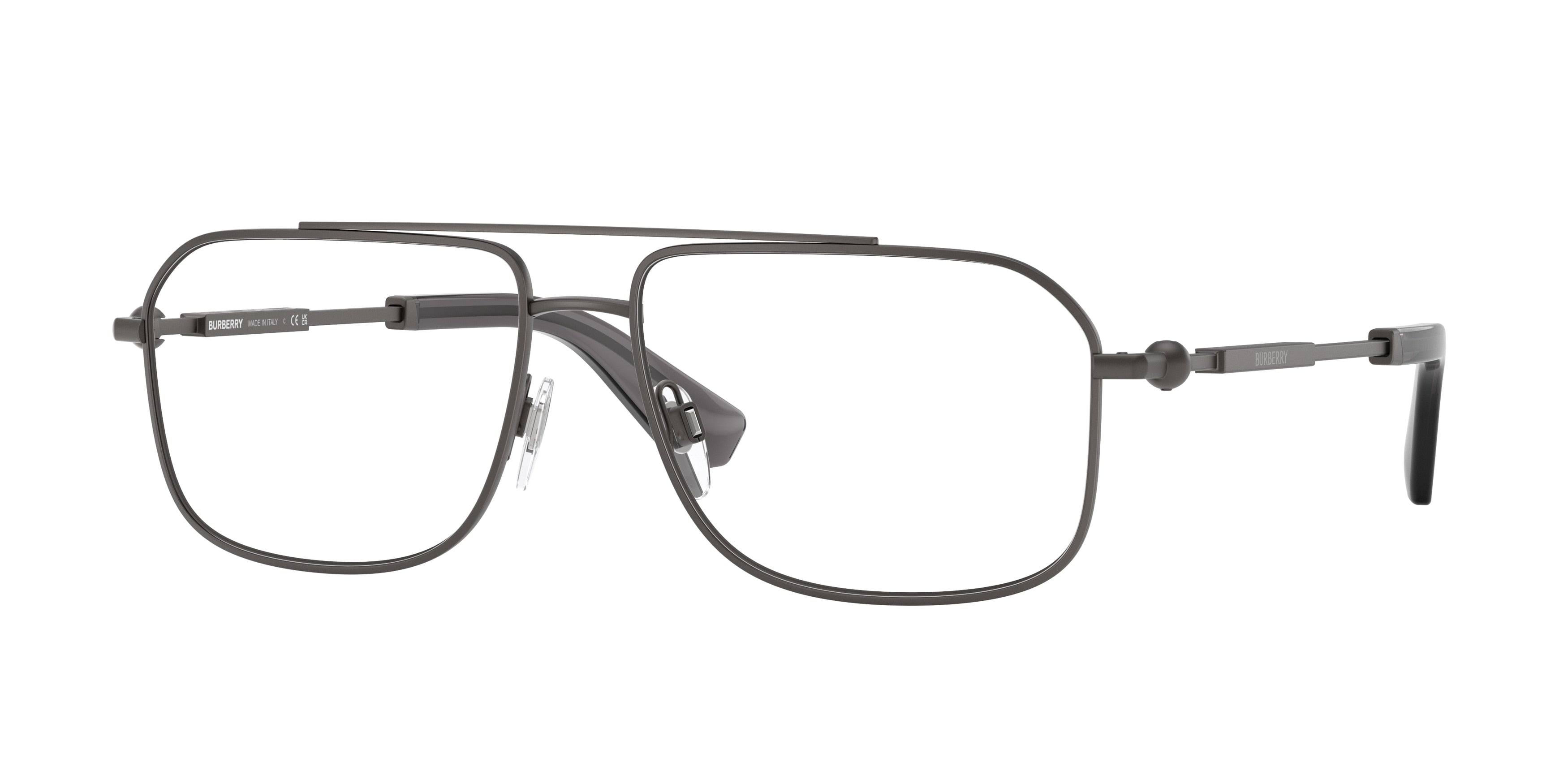Burberry BE1391 Rectangle Eyeglasses 1316-Grey 58-145-15 - Color Map Grey