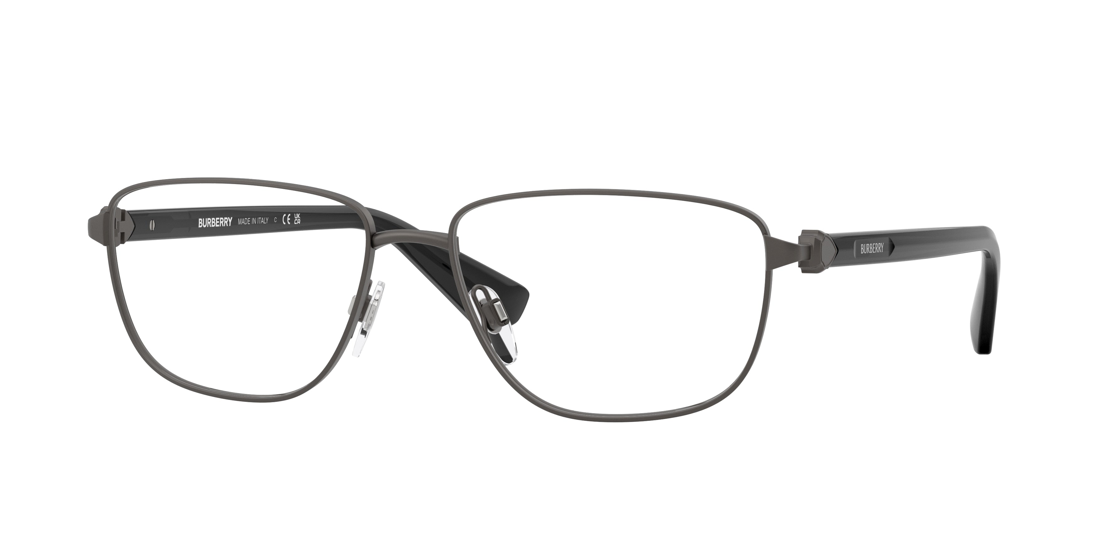 Burberry BE1393 Rectangle Eyeglasses 1316-Matte Grey 57-140-16 - Color Map Grey