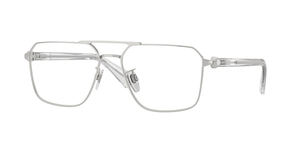 Burberry BE1395D Irregular Eyeglasses 1005-Silver 56-140-16 - Color Map Silver