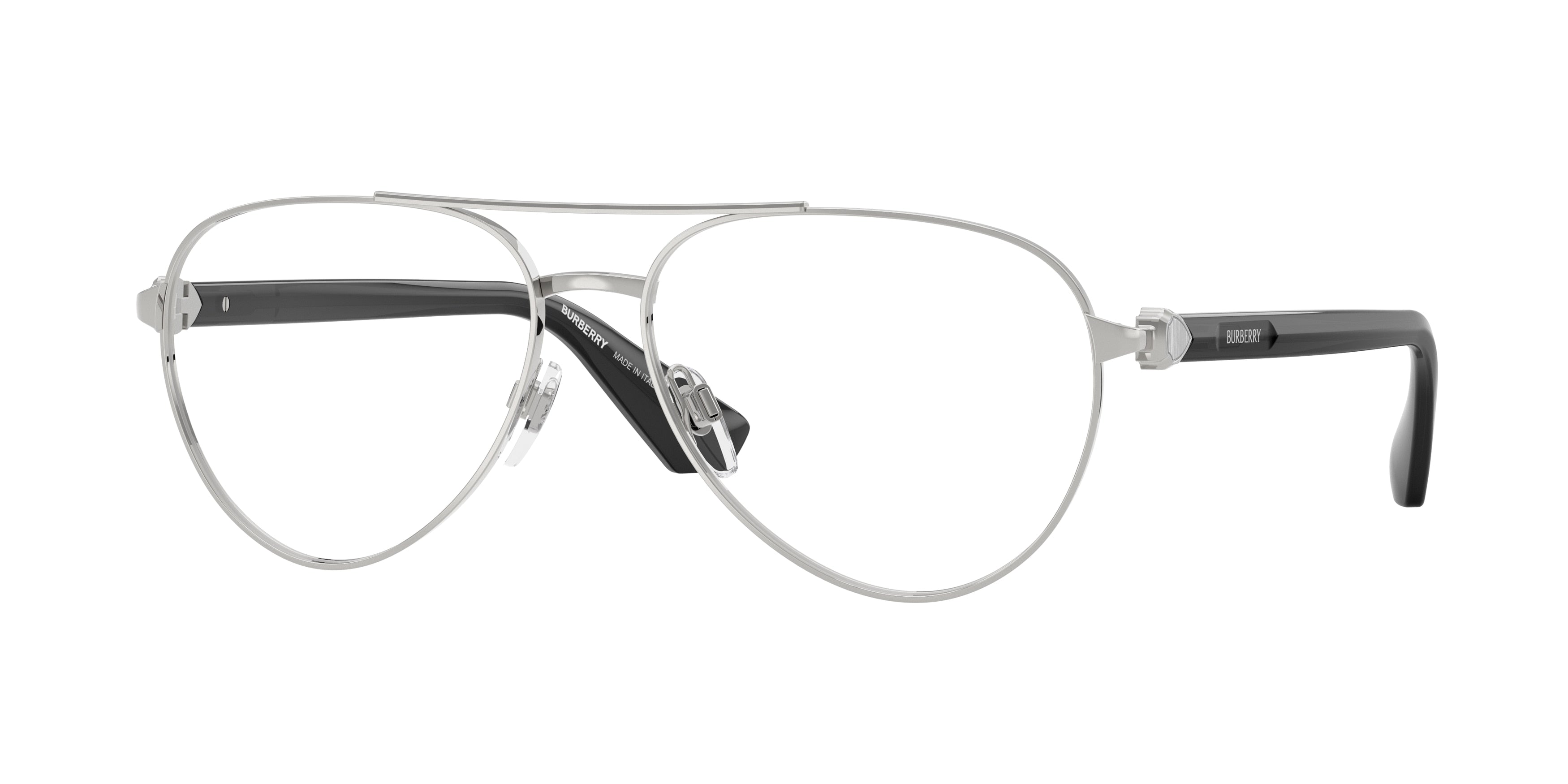 Burberry BE1397 Pilot Eyeglasses  1005-Silver 57-140-15 - Color Map Silver
