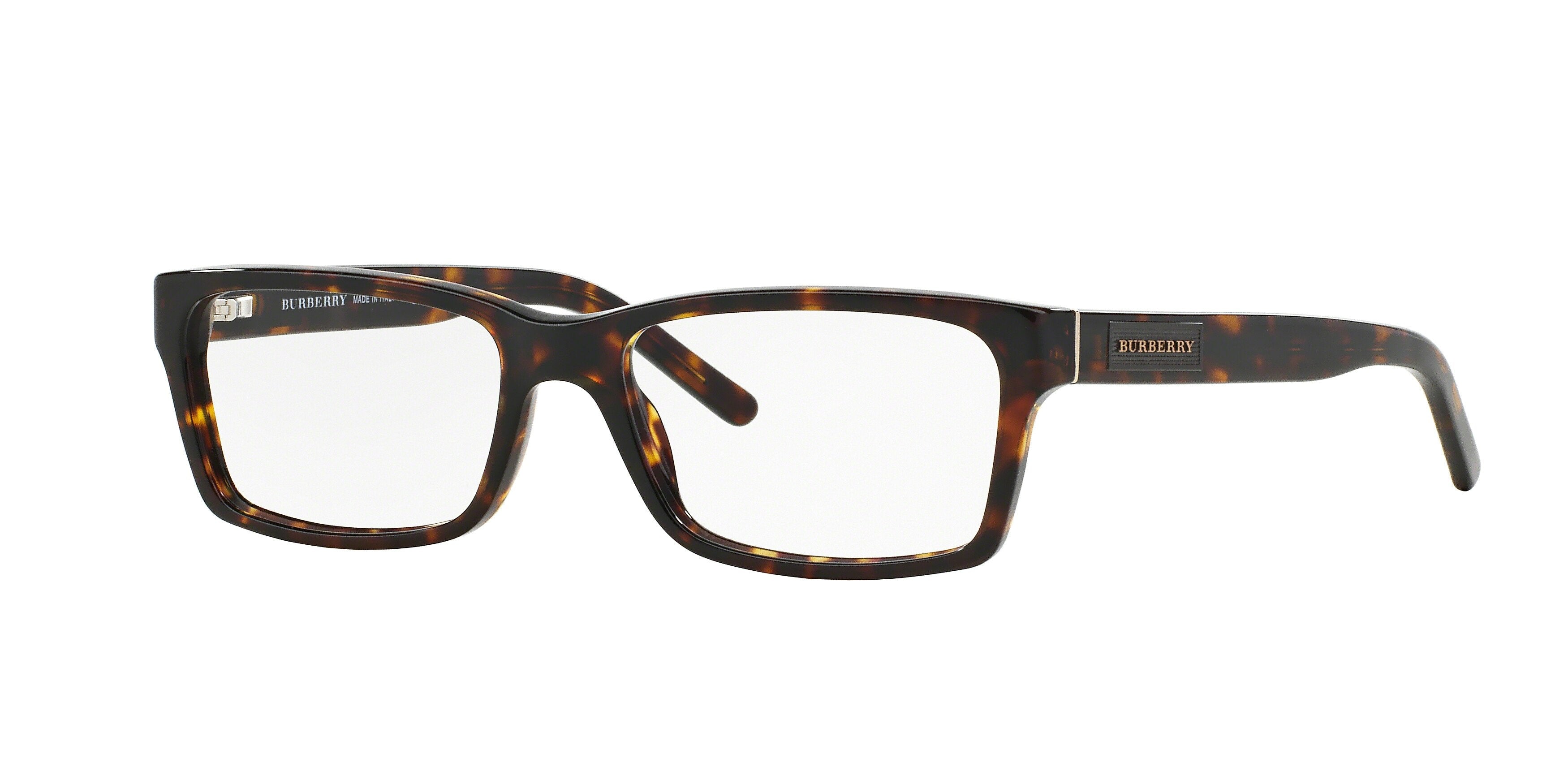 Burberry BE2108 Square Eyeglasses 3002-Dark Havana 52-140-16 - Color Map Brown
